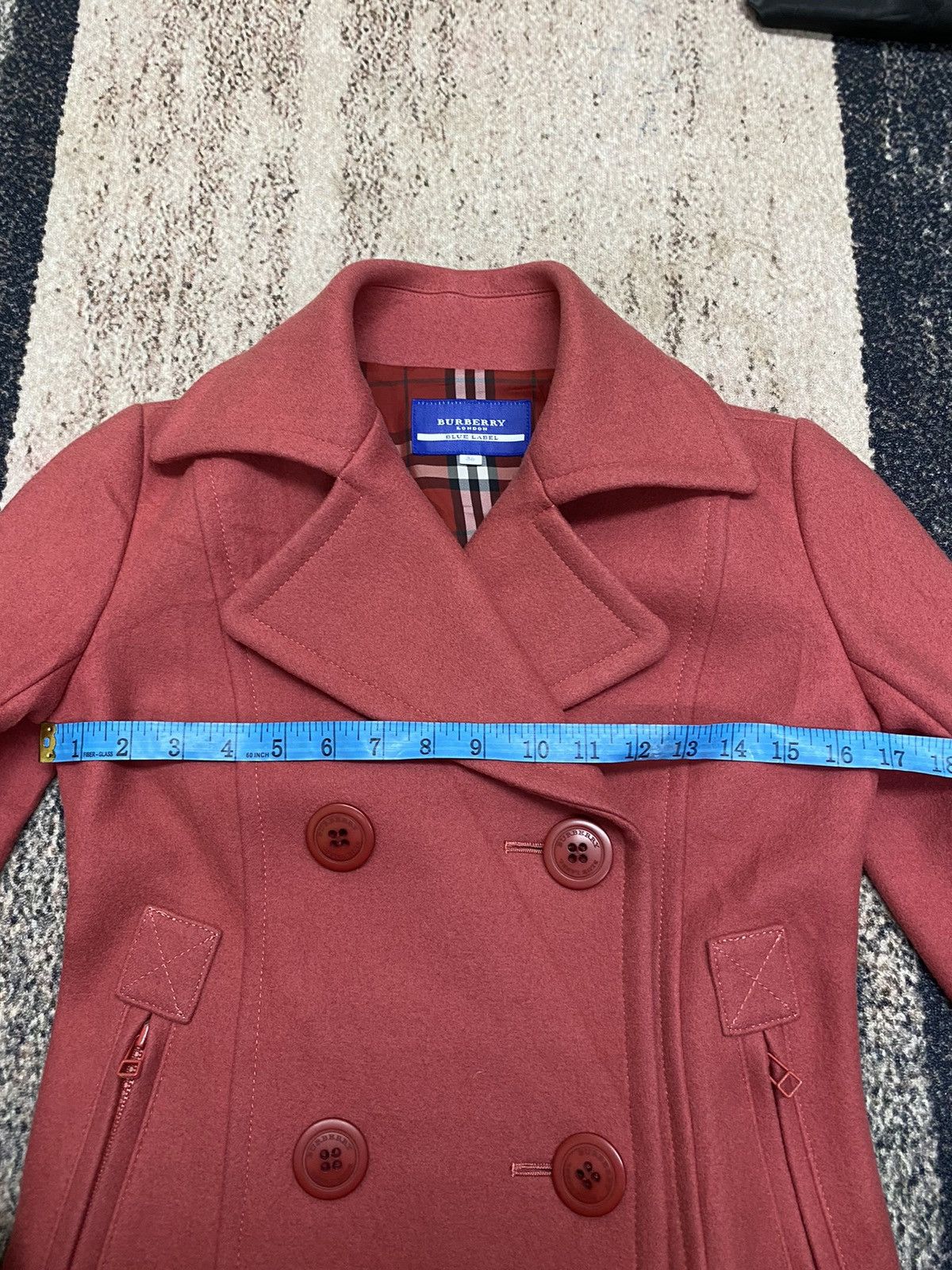 Burberry Burberry London Blue Label wool pea coat nice jacket Size S / US 4 / IT 40 - 16 Thumbnail