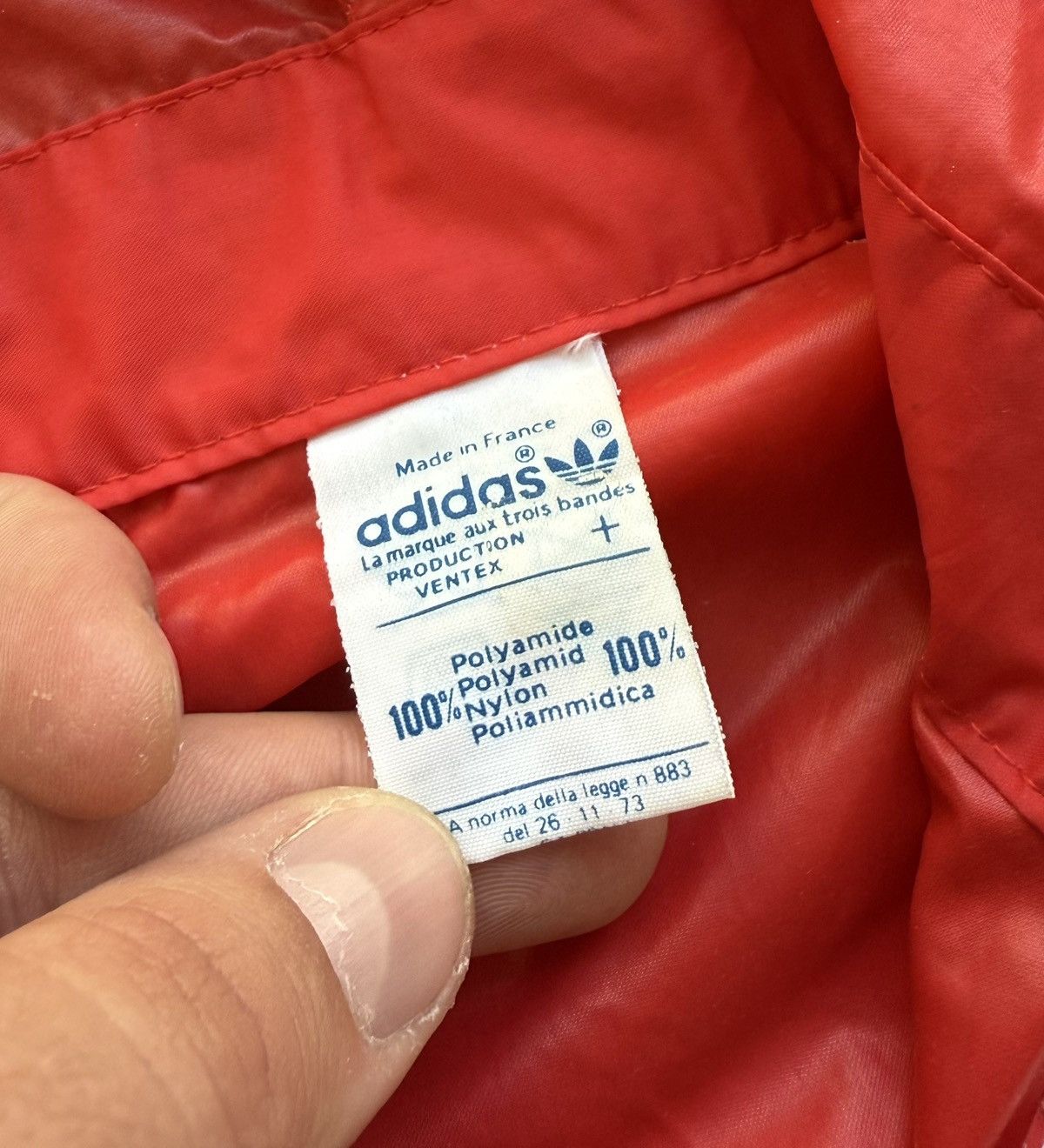 Adidas Vintage 70-80s Adidas Ventex Red Windbreaker Track Jacket Size US M / EU 48-50 / 2 - 8 Thumbnail