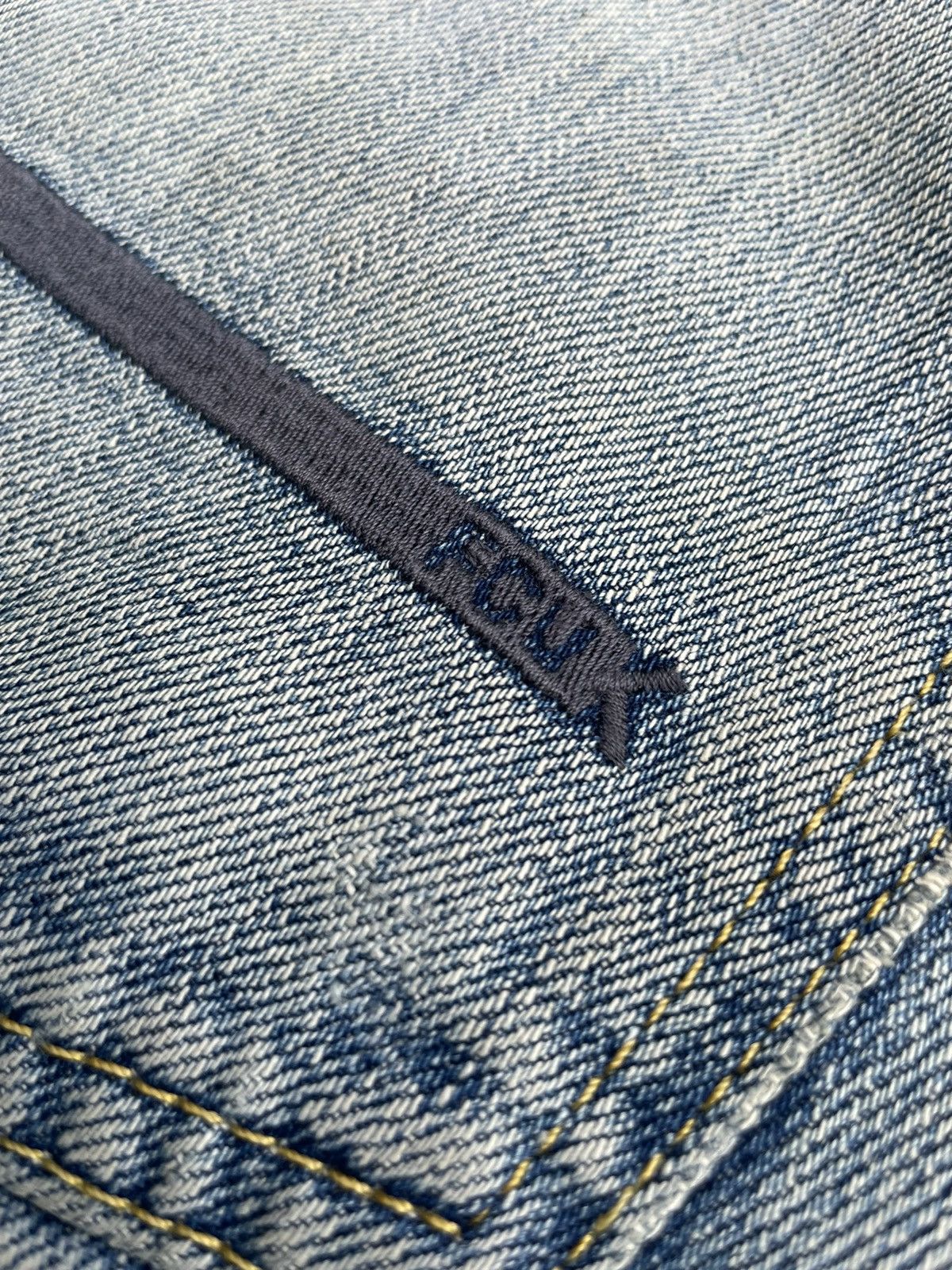 FCUK FCUK Faded & Distresed Denim Size US 33 - 16 Thumbnail