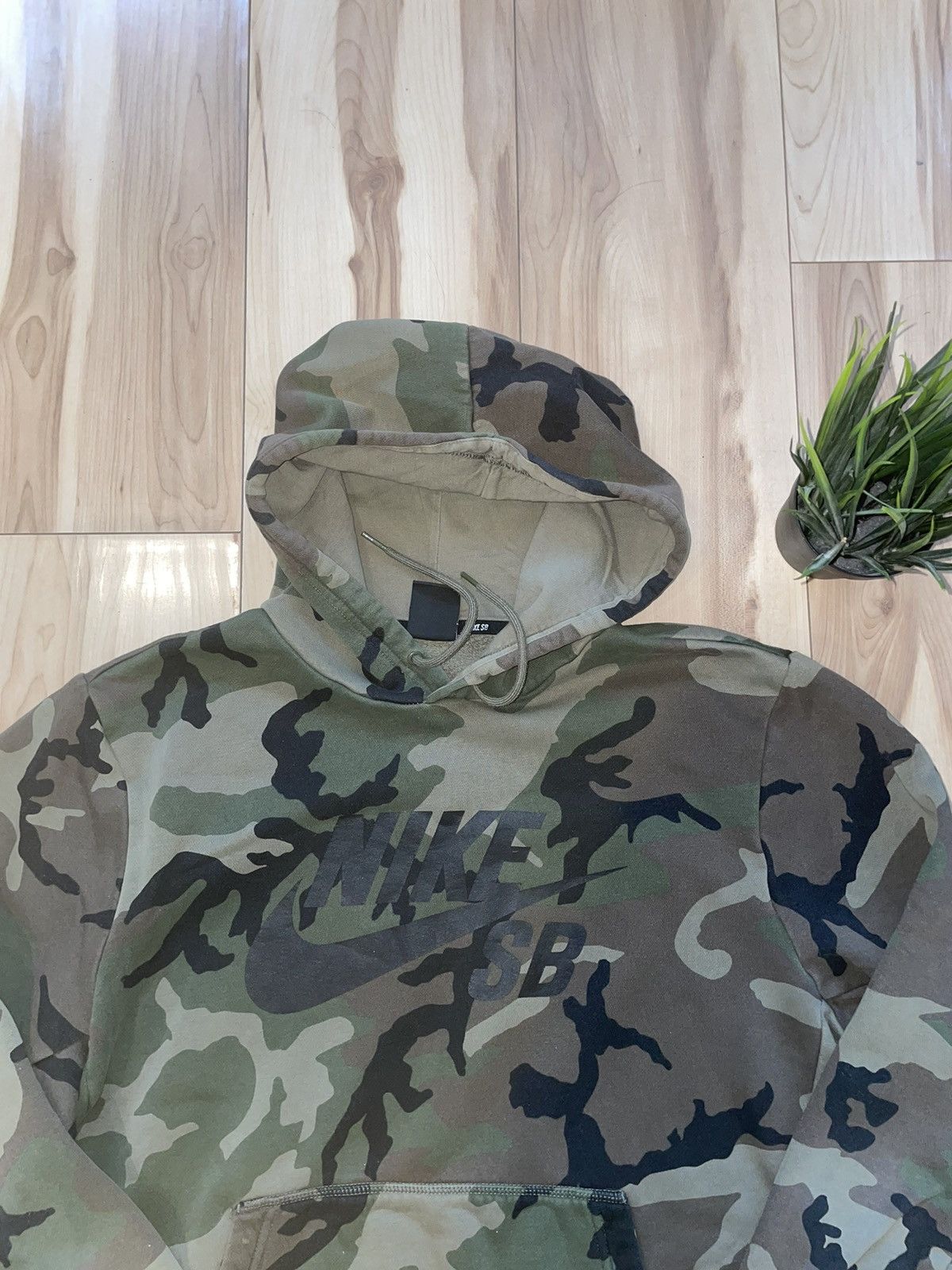 Nike × Vintage Hoodie Nike SB Camouflage Big logo Swoosh Drill Y2K Opium Size US M / EU 48-50 / 2 - 3 Thumbnail