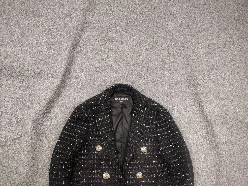 Balmain Balmain Paris Authentic Double Breasted tweed blazer Jacket Size M / US 6-8 / IT 42-44 - 2 Thumbnail