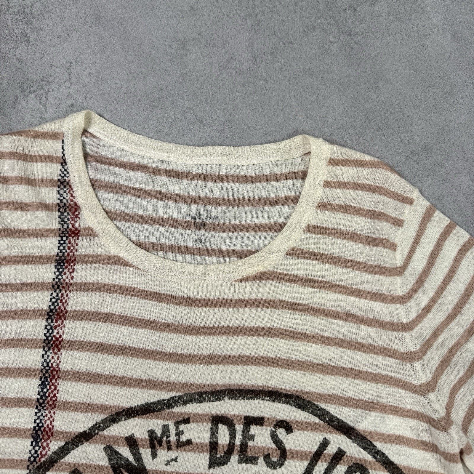 Dior Christian Dior Women Linen T Shirt Size IT 42 Striped Size M / US 6-8 / IT 42-44 - 4 Thumbnail