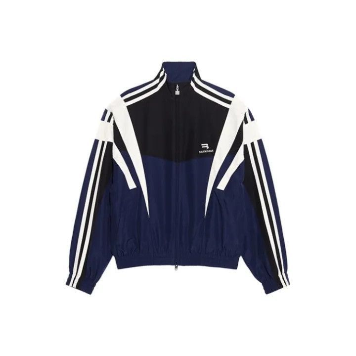 Balenciaga Balenciaga Striped Color Block Sports Jacket 0079-2507 Size US S / EU 44-46 / 1 - 1 Thumbnail
