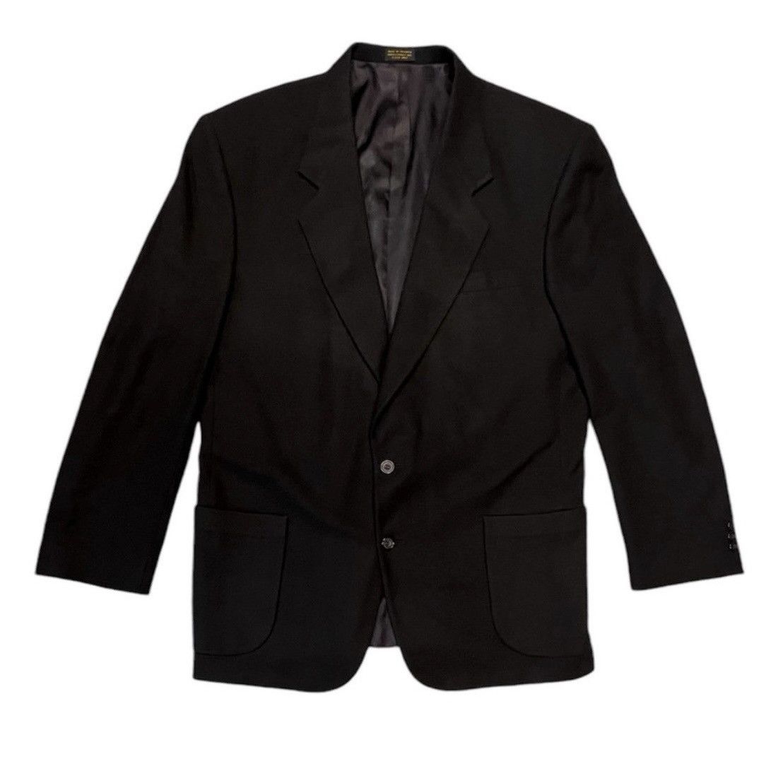 Oscar De La Renta OSCAR DE LA RENTA Wool Jacket / Blazer / Sportcoat - Black Size 48L - 1 Thumbnail