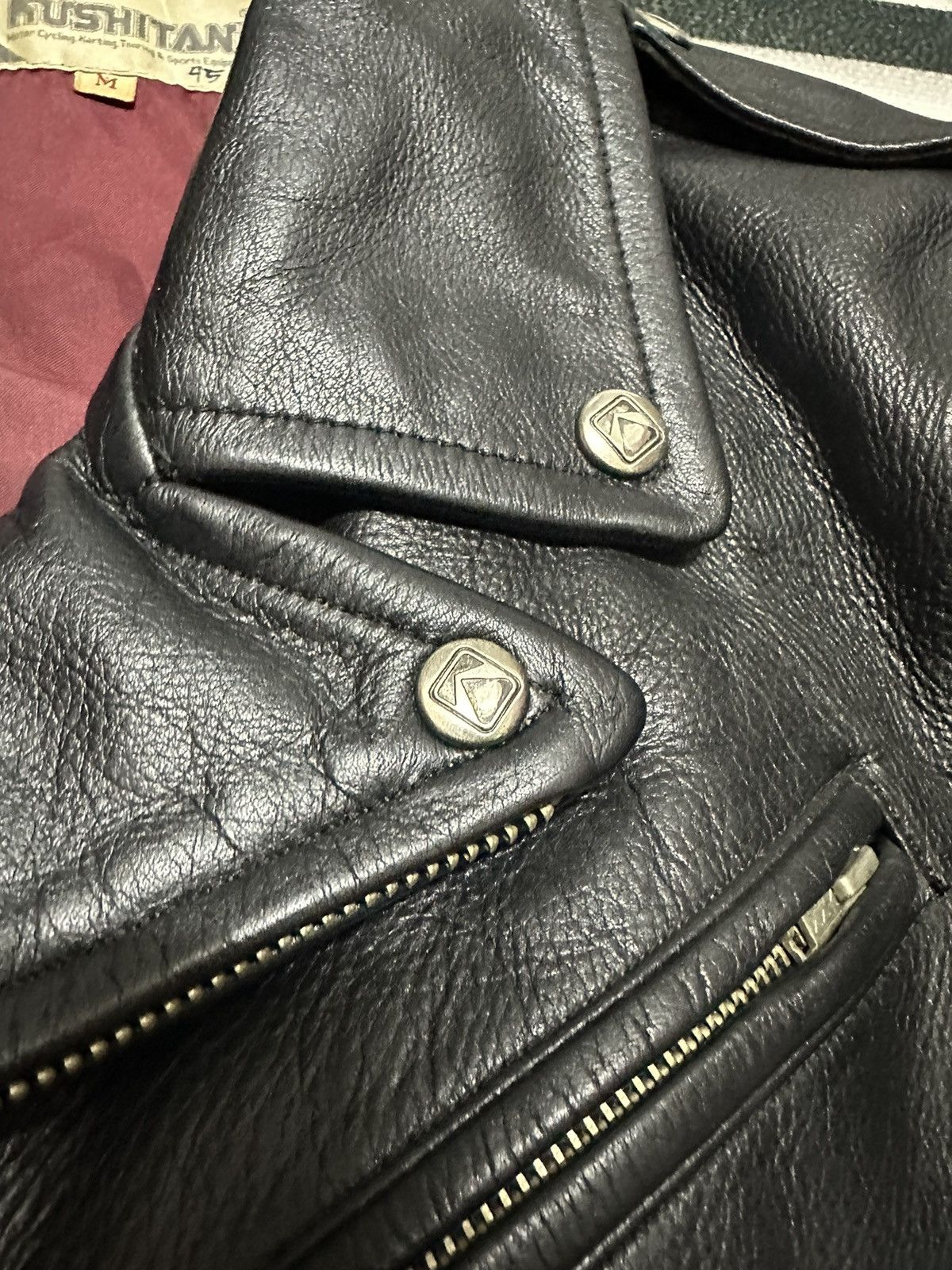 Vintage Vintage Kushitani leather double collar bikers jacket Size US S / EU 44-46 / 1 - 5 Thumbnail