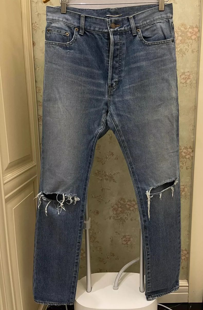 Saint Laurent Paris Saint Laurent Paris Knife cut jeans Size US 30 / EU 46 - 1 Thumbnail