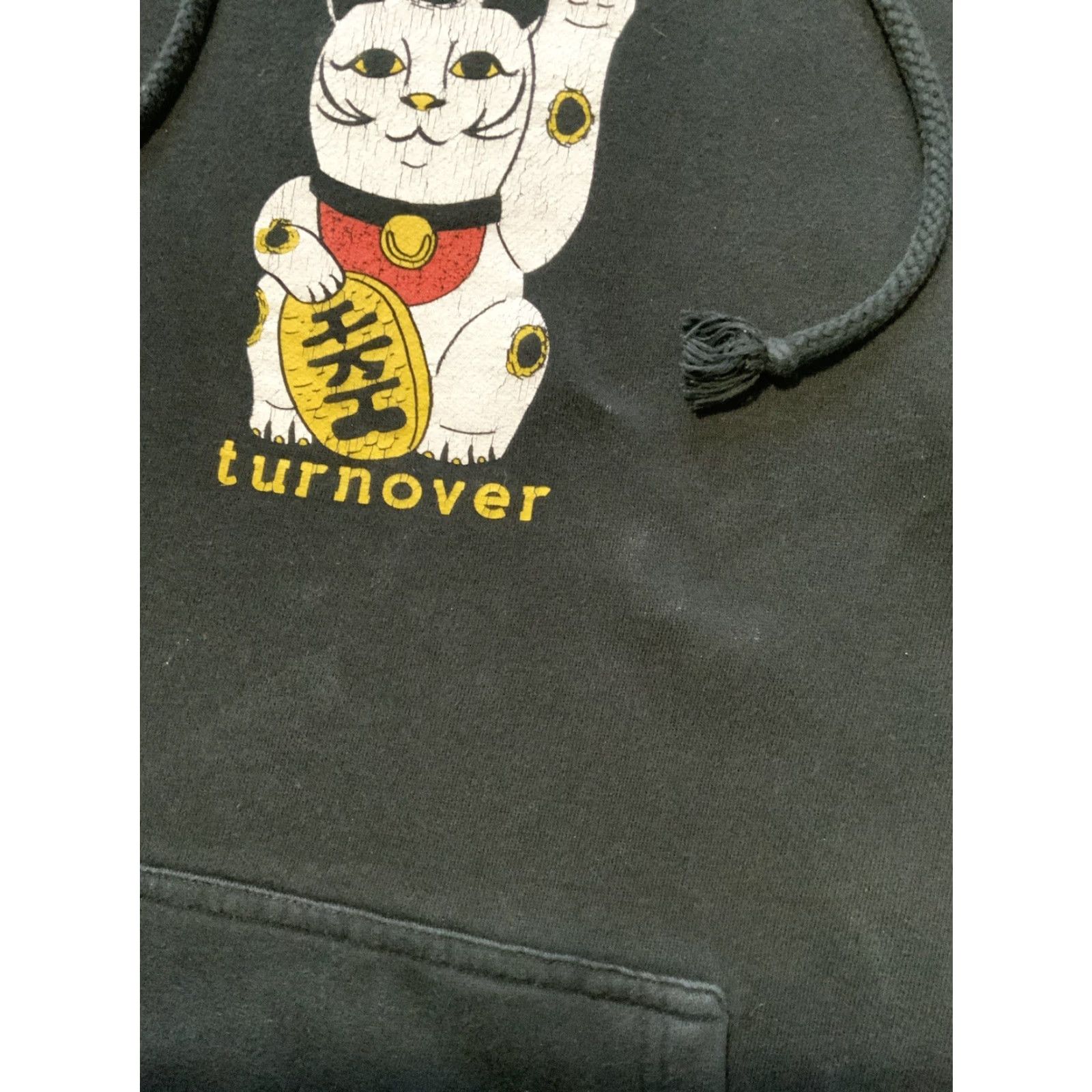Vintage VINTAGE Turnover Indie Alternative Punk Rock Band Maneki Neko Lucky Cat Graphic Hoodie M Black Pullover Mens Size US M / EU 48-50 / 2 - 6 Thumbnail