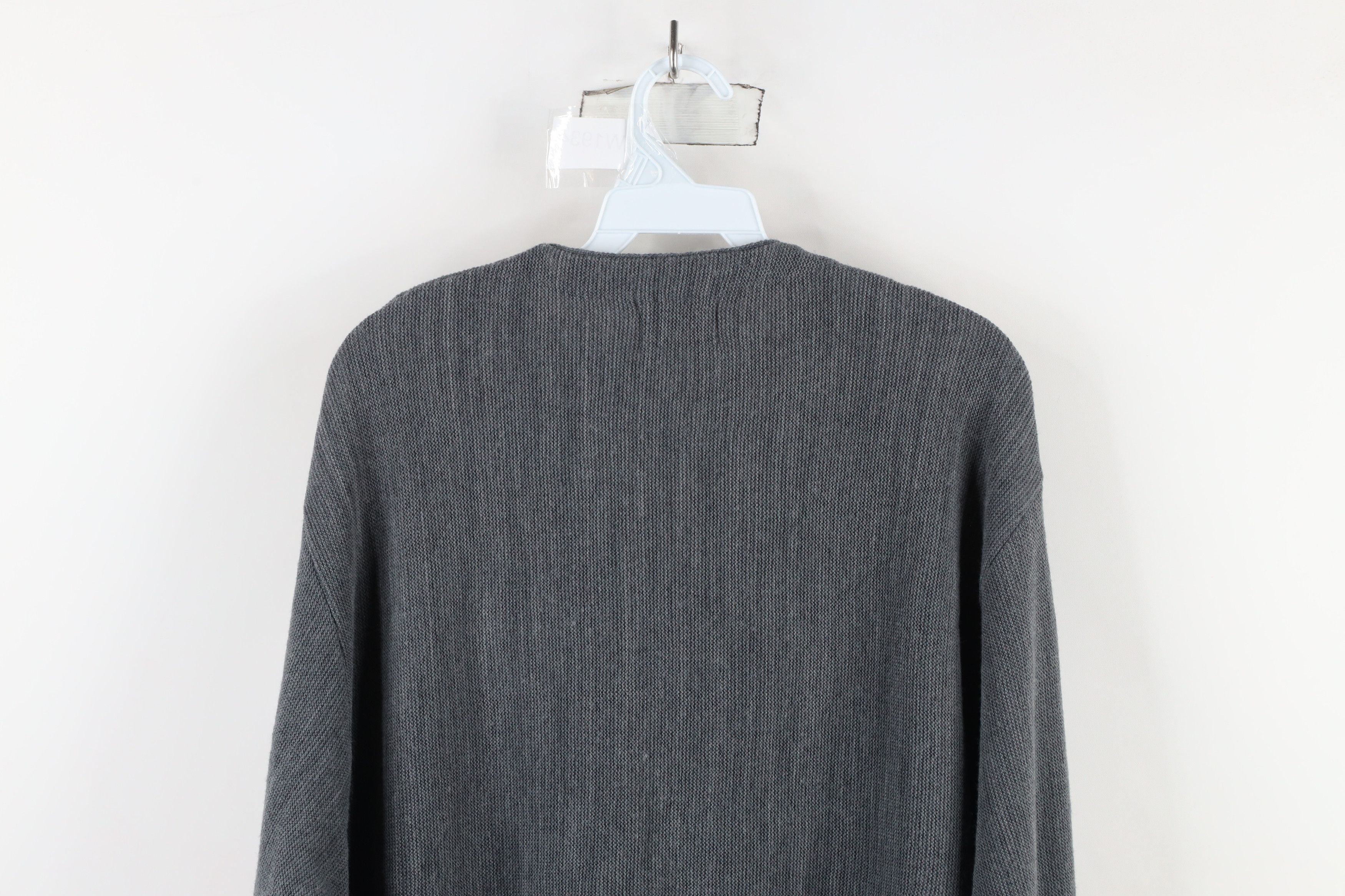 Vintage Vintage 90s Streetwear Grandpa Cardigan Sweater Gray USA Size US L / EU 52-54 / 3 - 9 Thumbnail
