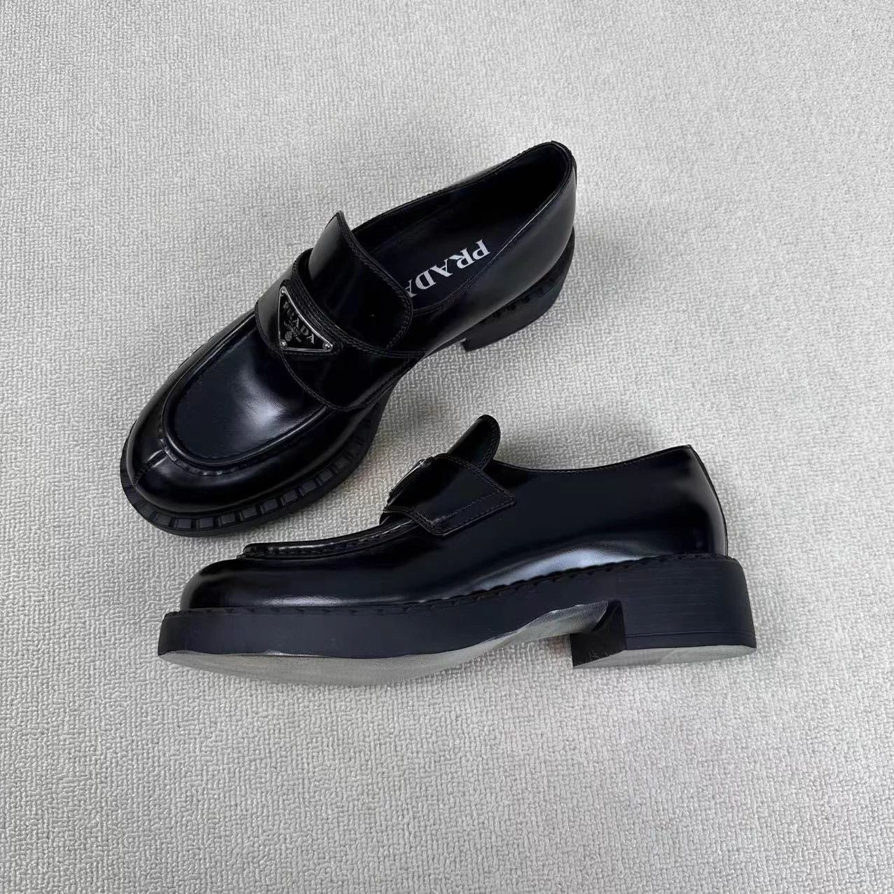 Prada Prada Women's Triangle Logo Loafer 38 New Size US 7 / IT 37 - 1 Thumbnail
