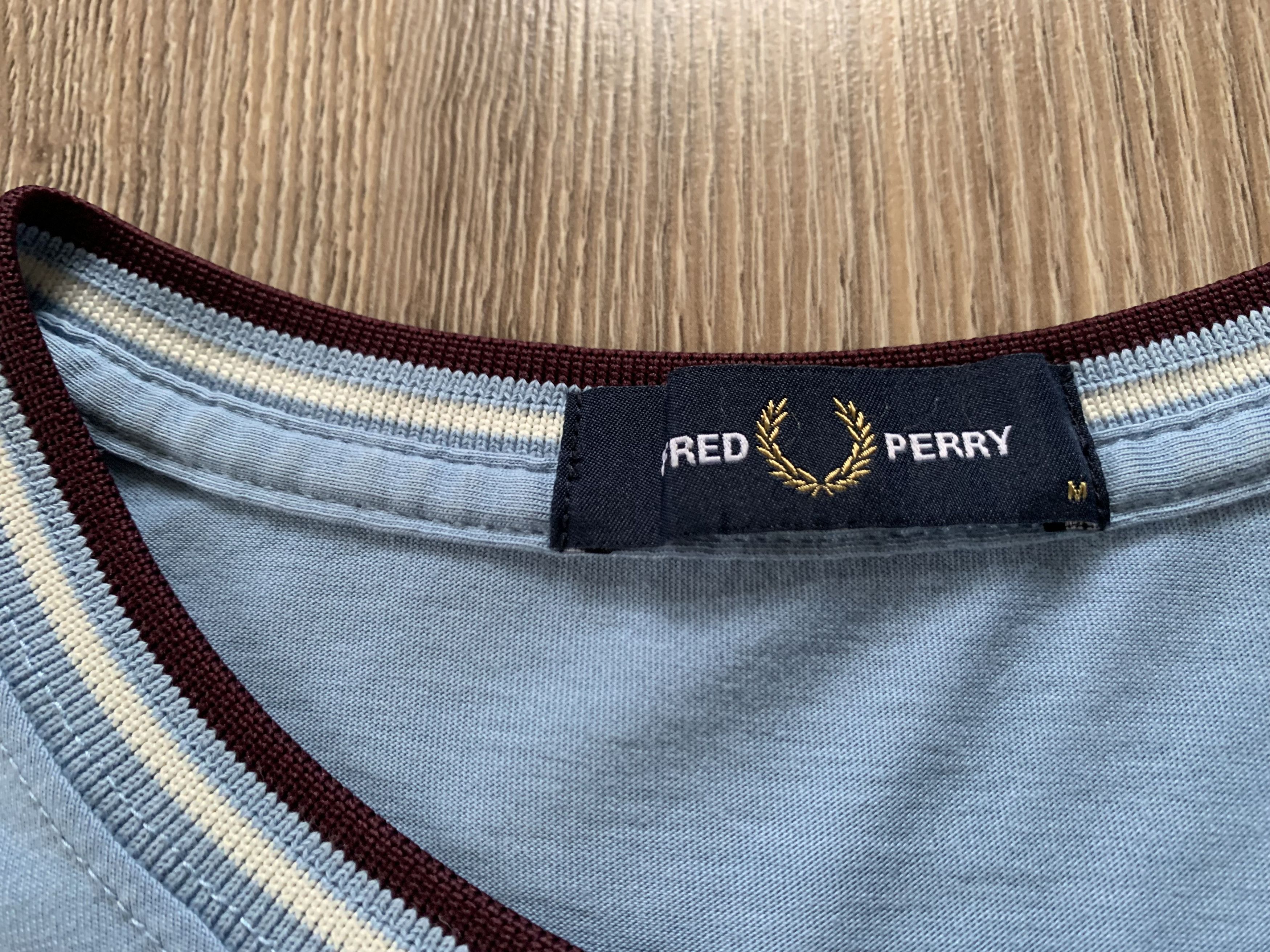 Fred Perry × Vintage Fred Perry Light Blue Cotton T Shirt Size US M / EU 48-50 / 2 - 6 Thumbnail
