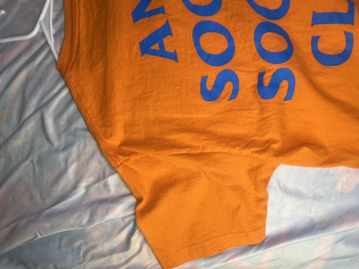 Anti Social Social Club ASSC bright orange t shirt with blue print Size US L / EU 52-54 / 3 - 8 Thumbnail