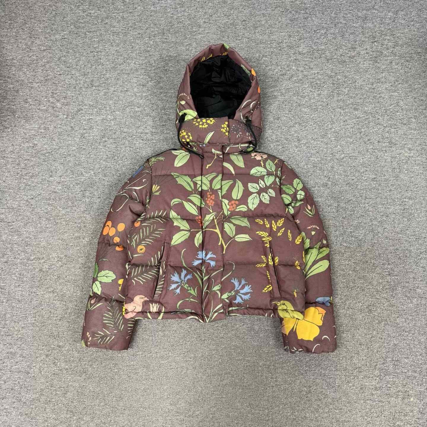 Loewe LOEWE Women's Floral Hooded Down Jacket Size XS / US 0-2 / IT 36-38 - 1 Thumbnail