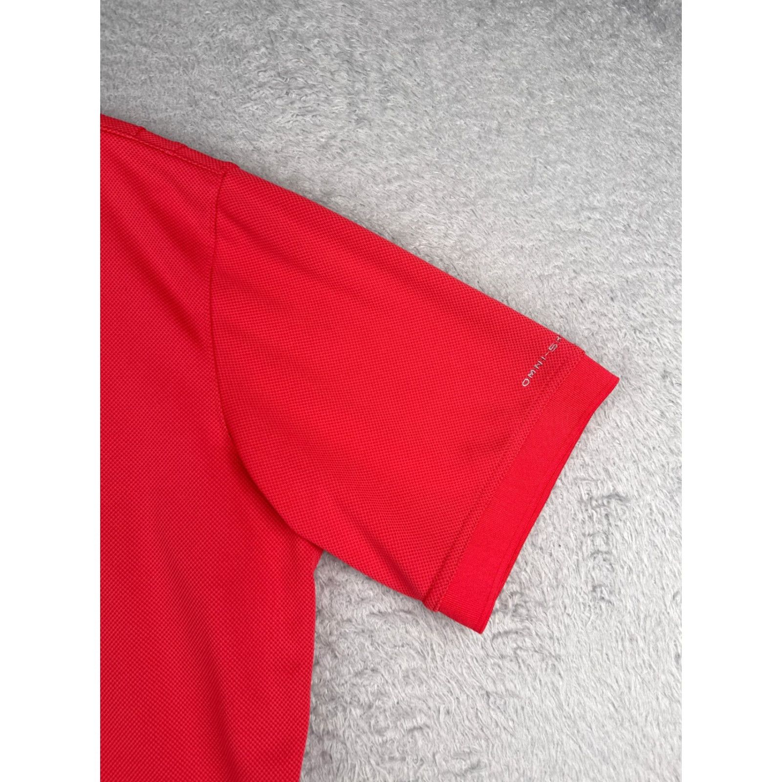 Vintage Columbia Polo Shirt Mens XL Red Golf Sports 100% Polyester Short Sleeve Regular Vented Moisture Wicking Breathable Button Collar Mens Size US XL / EU 56 / 4 - 2 Thumbnail