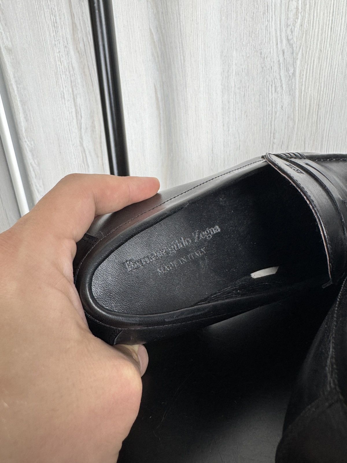 Ermenegildo Zegna Ermenegildo Zegna black leather good year moccasins loafers Size US 7 / EU 40 - 14 Thumbnail