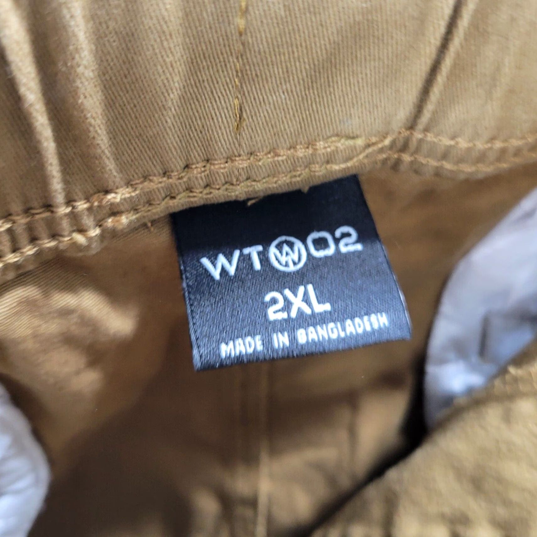 Vintage WT 02 Men’s Tobacco Brown Jogger Pants Drawstring Elastic Waist Casual NWT 2XL Cotton, Regular Inseam 30" Size US 39 - 3 Thumbnail