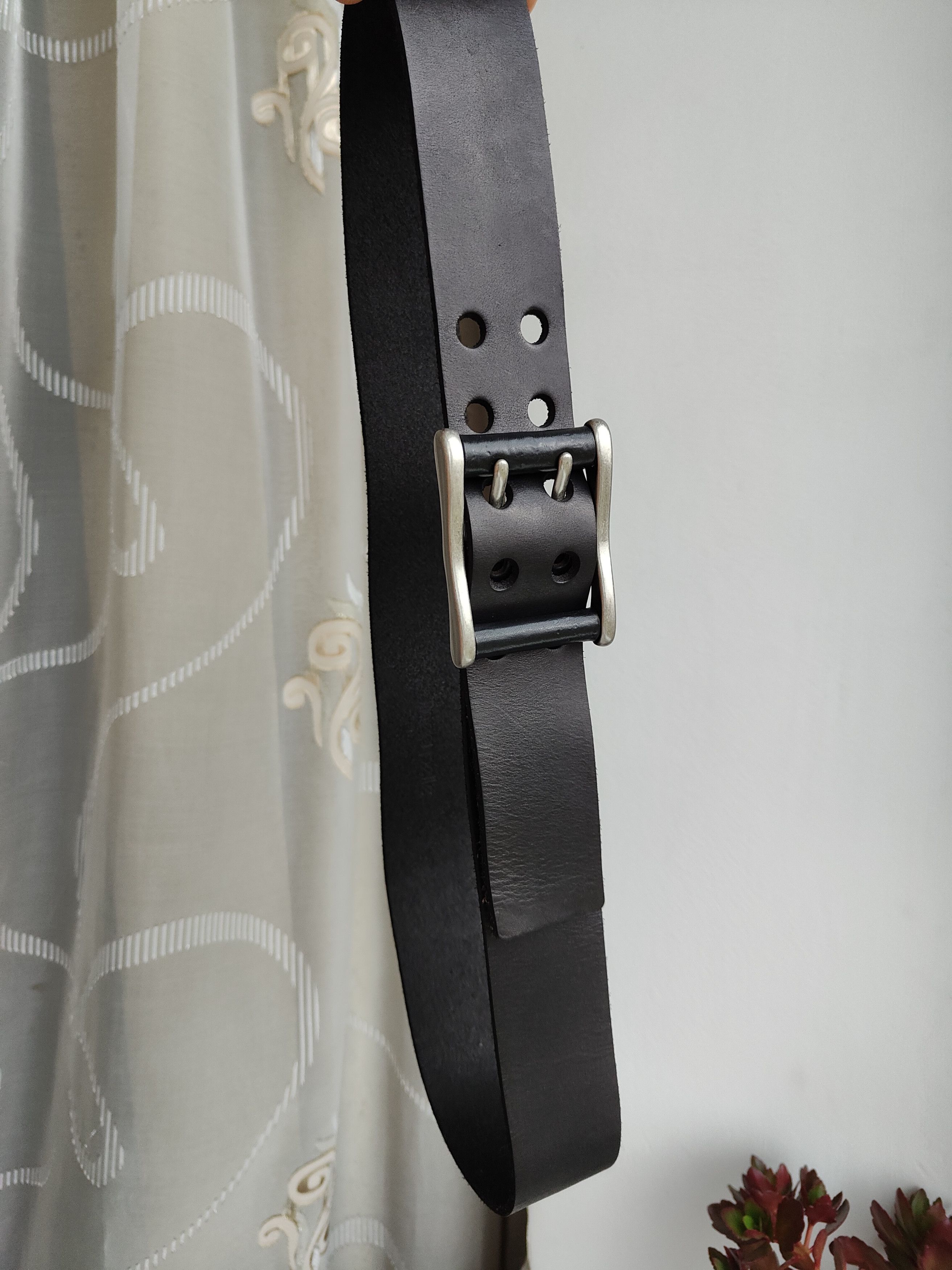 Genuine Leather Vintage Leather Belt Linea Pelle Genuine Leather Men's Belt Size ONE SIZE - 3 Thumbnail
