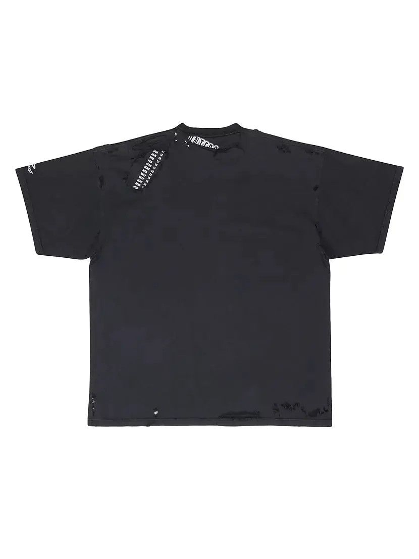Balenciaga o1w1db10125 3B Sports Icon Repaired T- Shirt Oversized Black Size US M / EU 48-50 / 2 - 1 Thumbnail