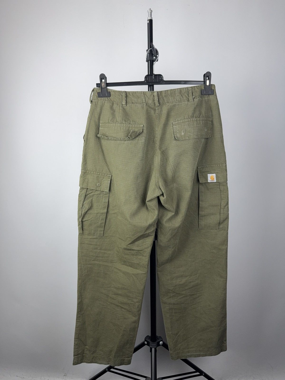 Carhartt × Vintage Vintage Carhartt Olive Cargo Pants Military Workwear Style Size 28" / US 6 / IT 42 - 4 Thumbnail