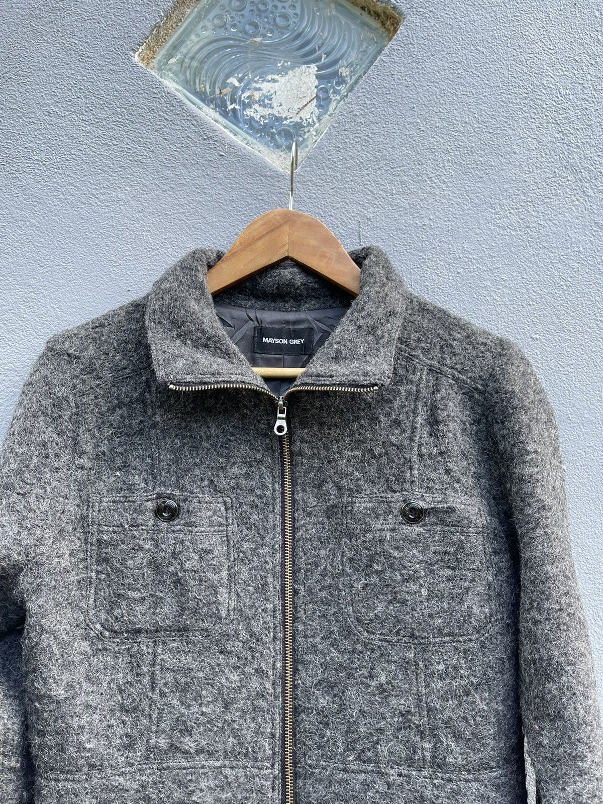 Designer Mayson Grey Wool-Blend Mid-Length Coat - Size 2 Size S / US 4 / IT 40 - 2 Thumbnail