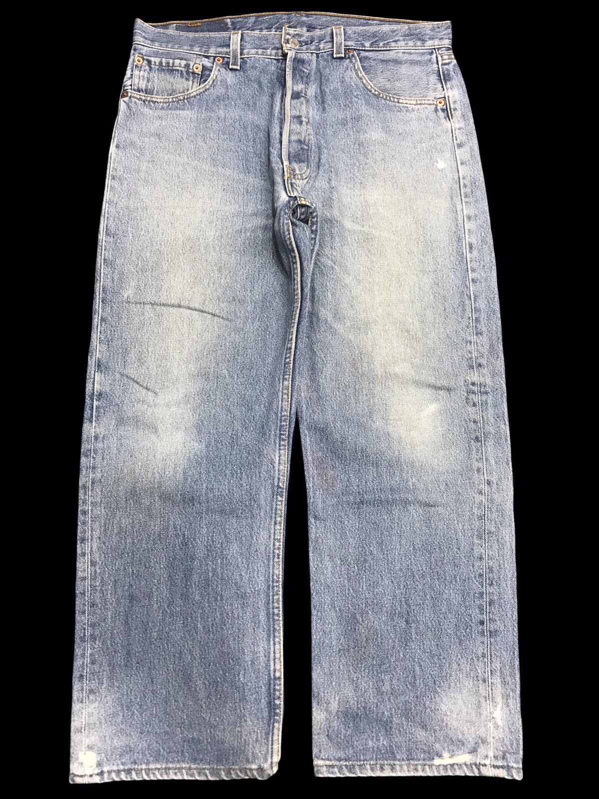Levi's × Vintage 💥ARCHIVAL💥Vtg Levis 501 Regular Medium Wash Denim F63 Size US 34 / EU 50 - 1 Thumbnail