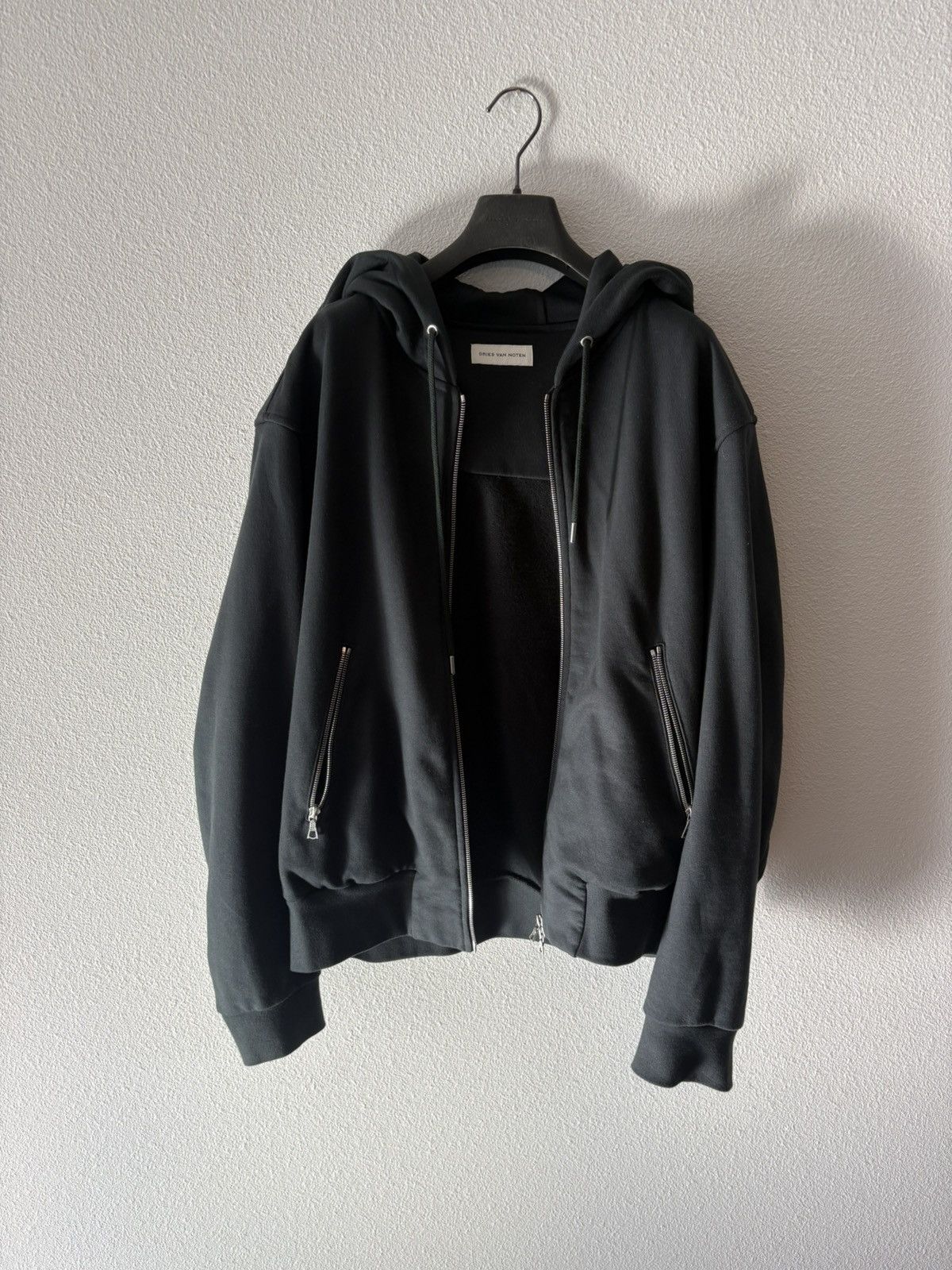 Dries Van Noten Dries Van Noten green/black zip hoodie Size US L / EU 52-54 / 3 - 2 Thumbnail