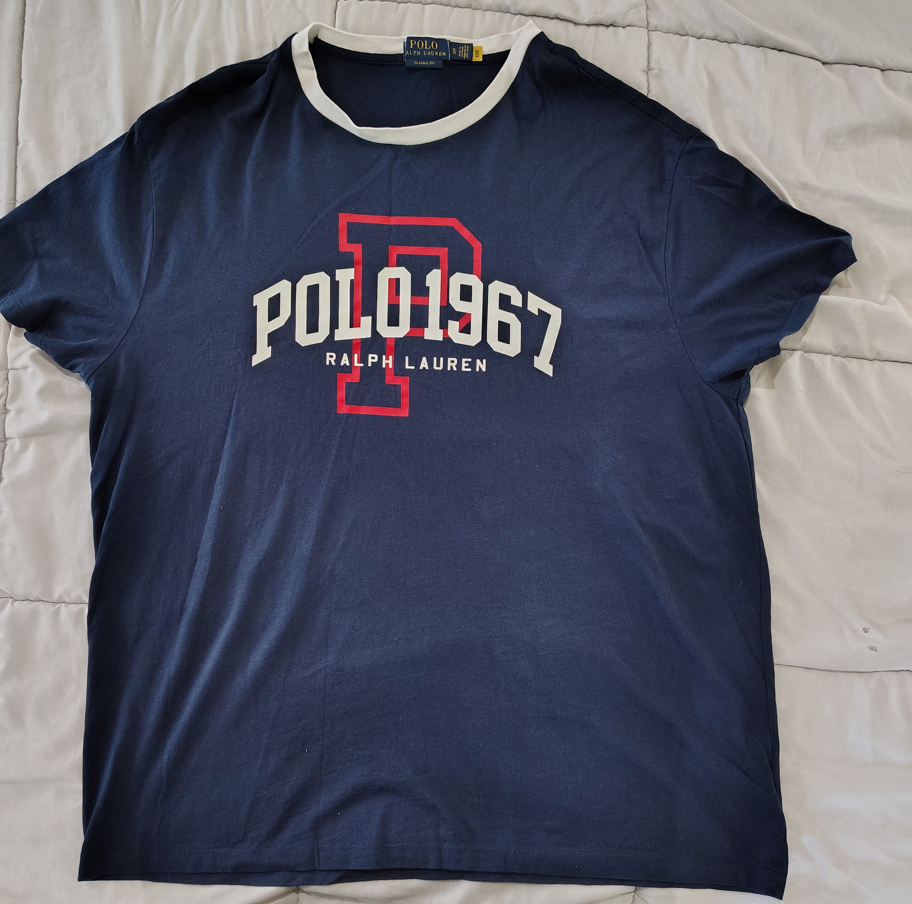 Polo Ralph Lauren Polo Ralph Lauren 1967 Logo Tee Navy Blue XL Size US XL / EU 56 / 4 - 1 Thumbnail