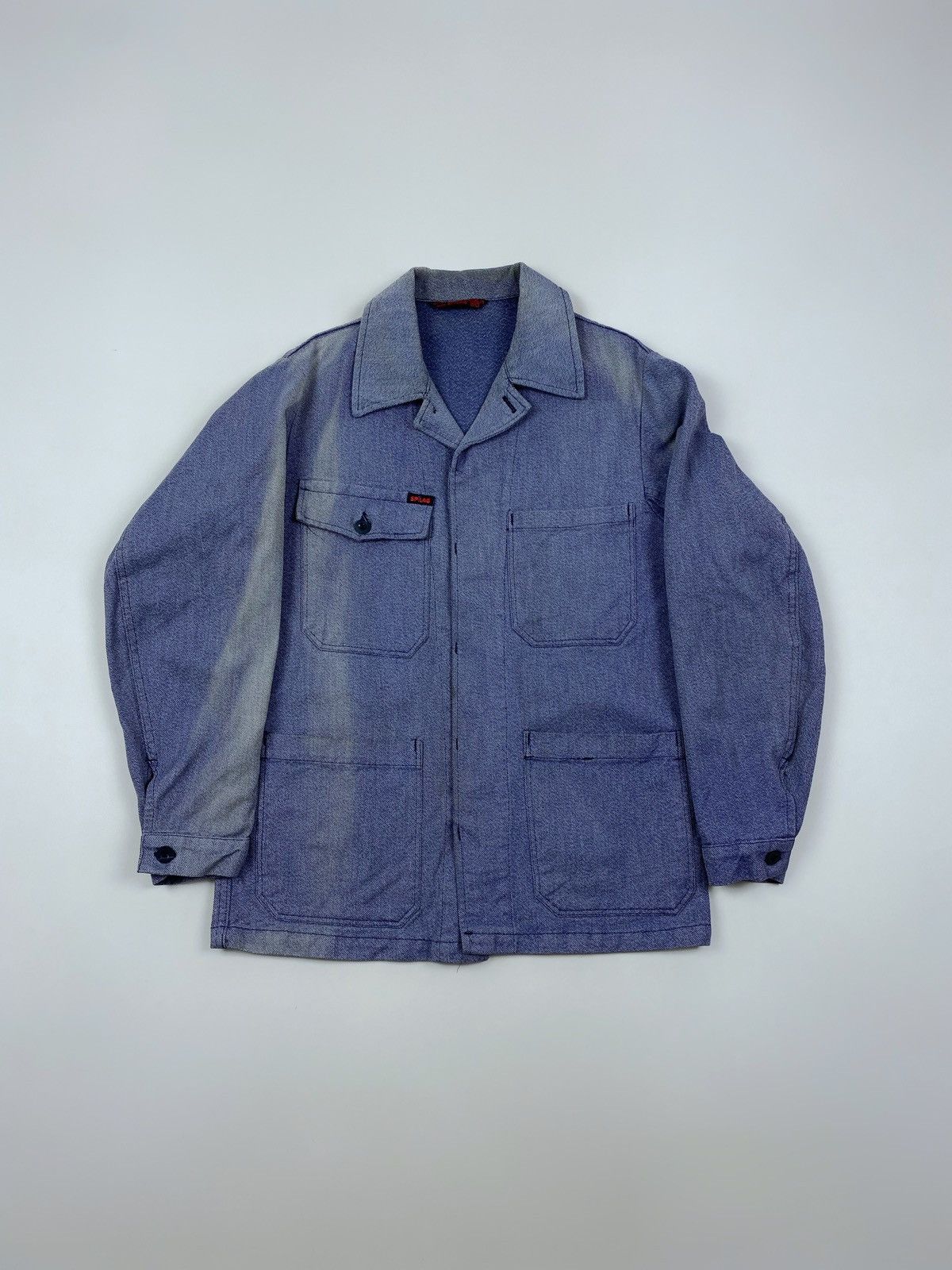 Vintage 1980’s Vintage Sun Faded Spilag Chore Work Jacket Size US M / EU 48-50 / 2 - 1 Thumbnail