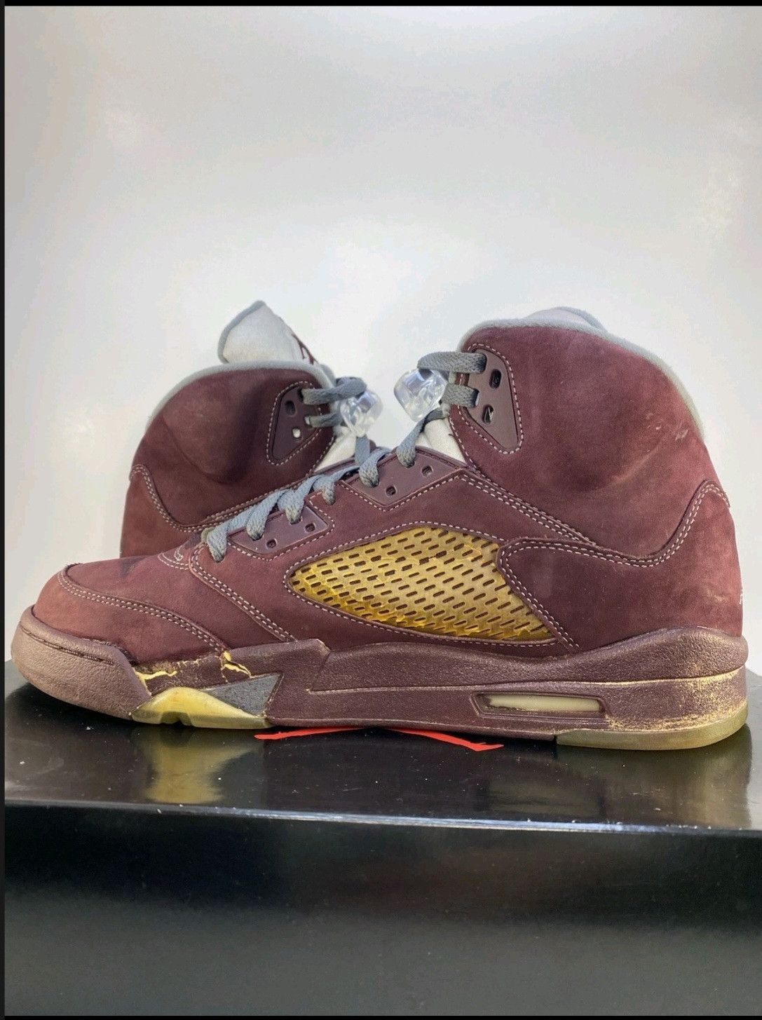 Jordan Brand Nike Air Jordan Retro 5 LS Burgundy 2006 Size 12 Men Size US 12 / EU 45 - 6 Thumbnail