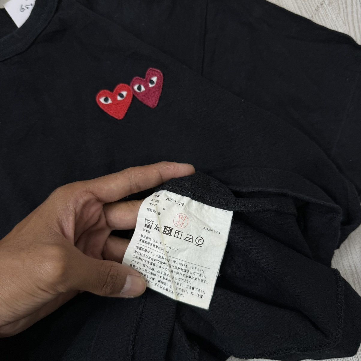Comme des Garcons Comme Des Garcons double heart black tee shortsleeve AZ-T226 Size US S / EU 44-46 / 1 - 4 Thumbnail