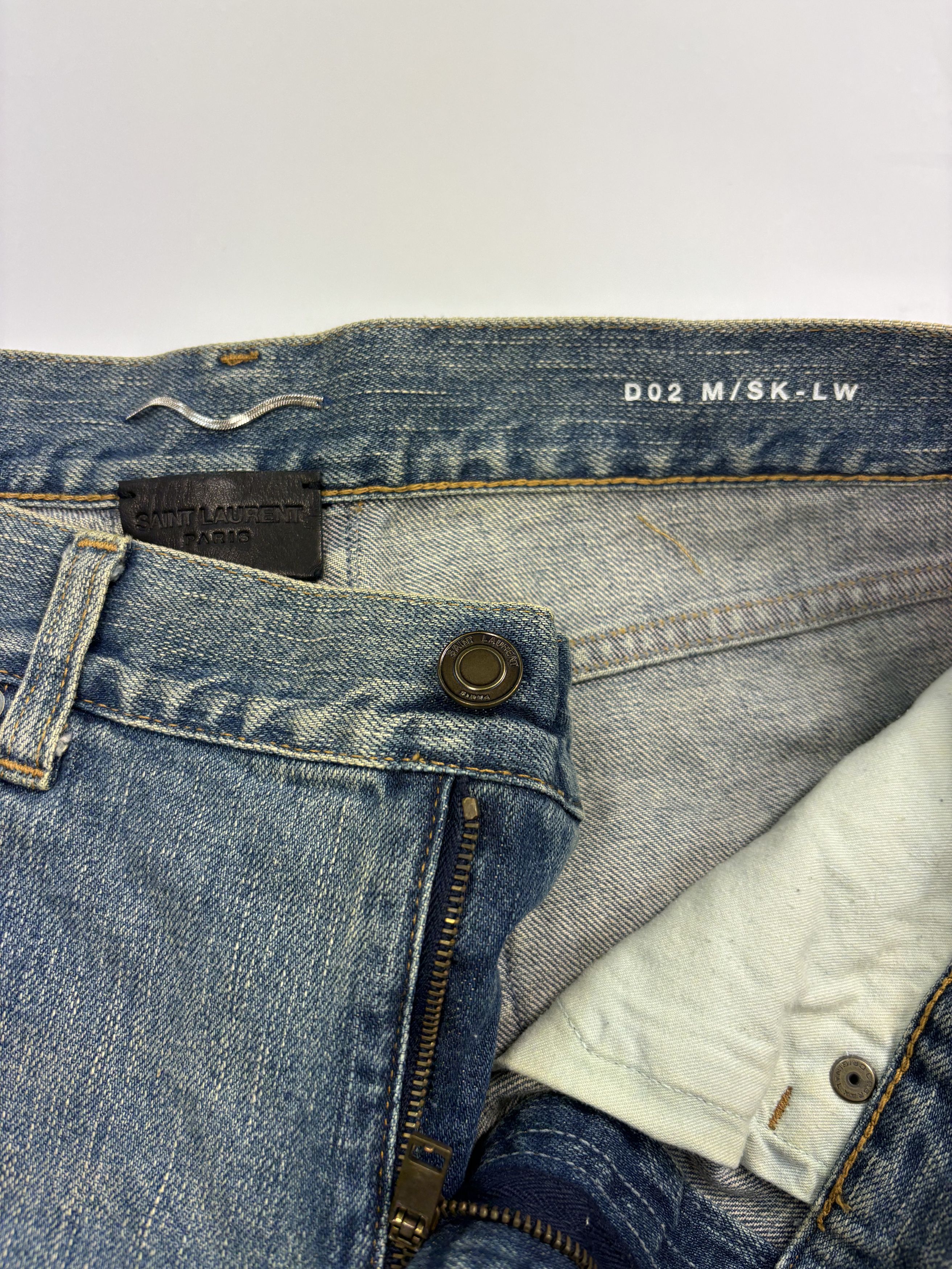Saint Laurent Paris Saint Laurent Distressed Blue Jeans Size US 32 / EU 48 - 2 Thumbnail