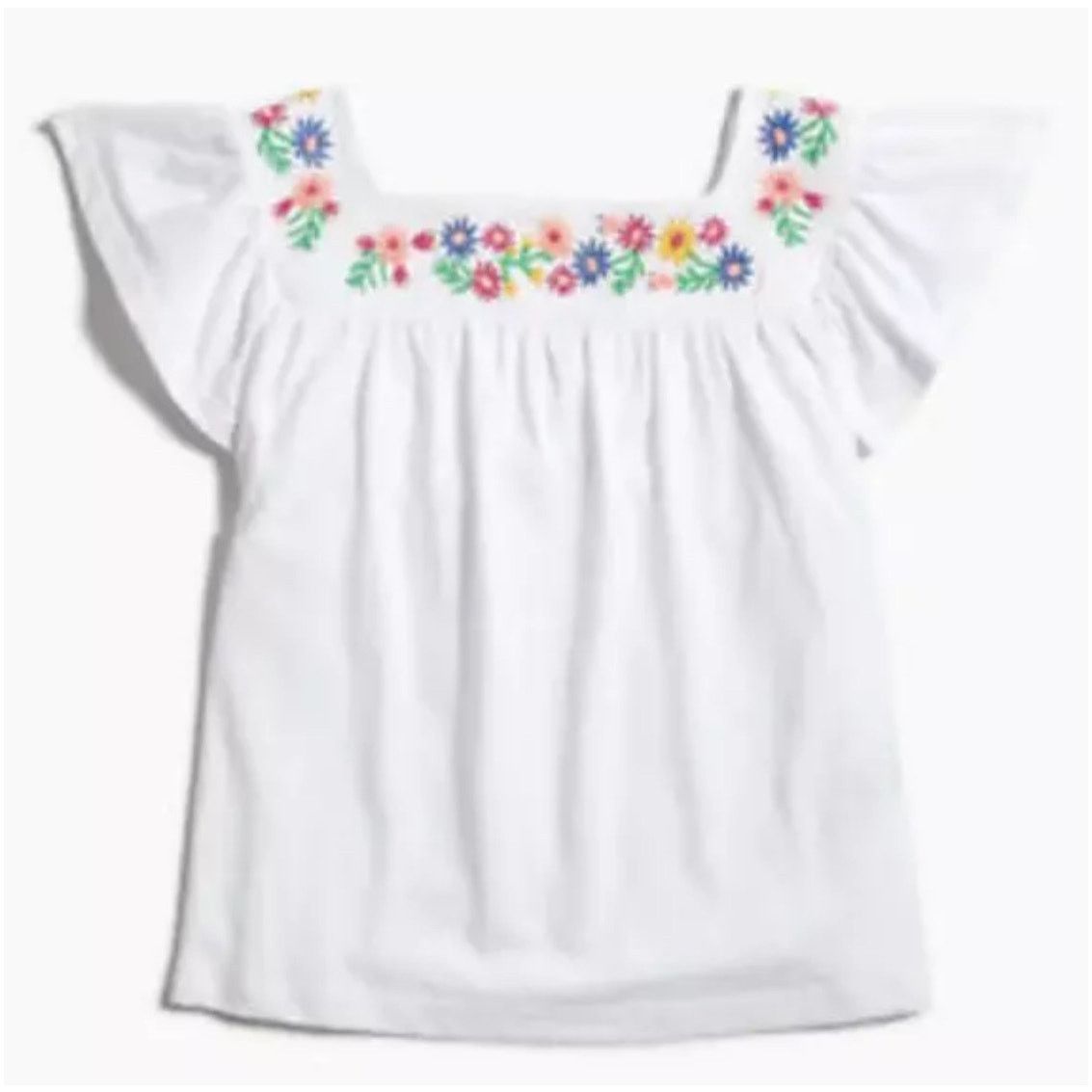 J.Crew J.Crew CrewCuts Girls Top Embroider Neck Flutter Sleeve 8 Size M / US 6-8 / IT 42-44 - 7 Thumbnail