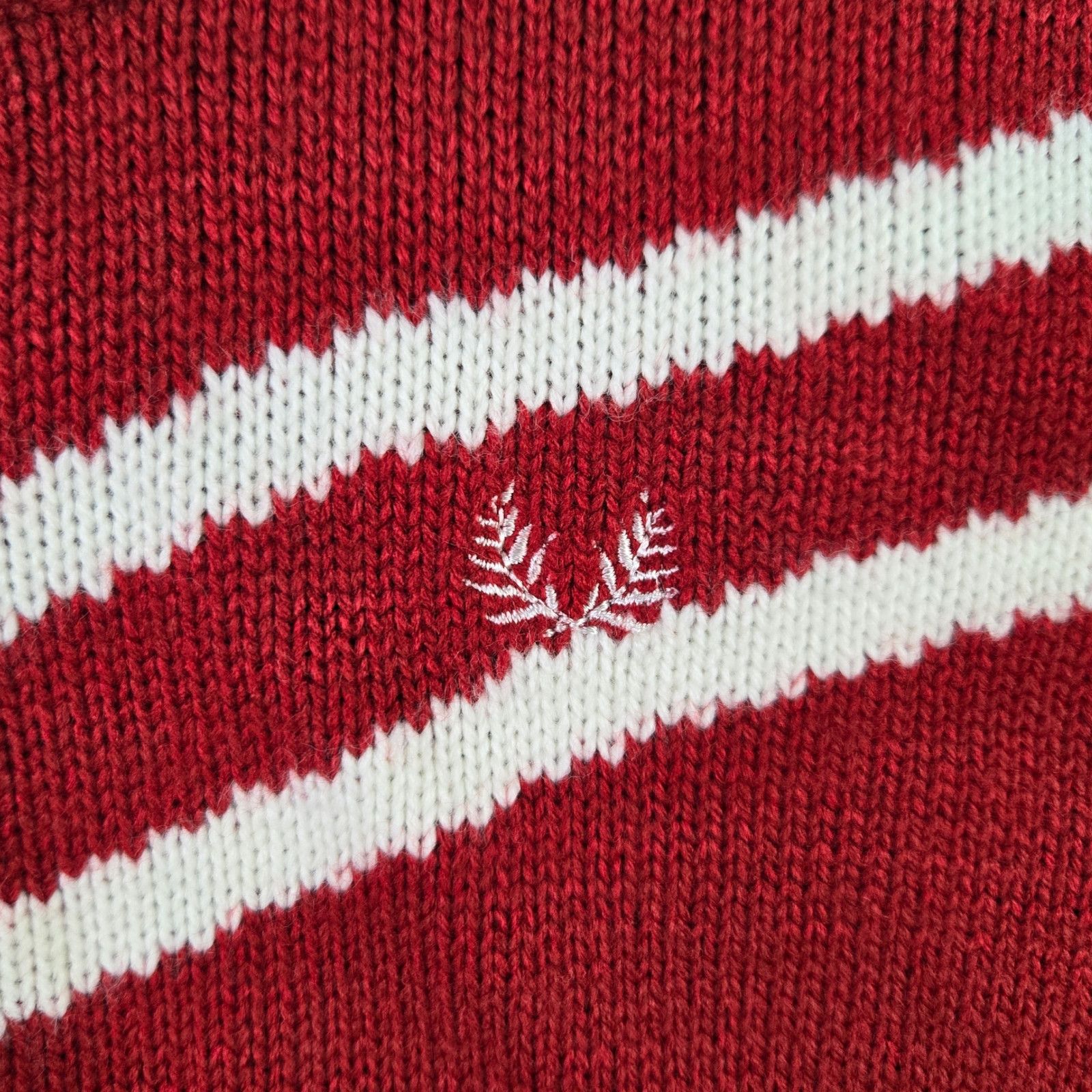 Vintage 90s Y2K Red Striped Full Zip Mock Neck Sweater Size M Size M / US 6-8 / IT 42-44 - 4 Thumbnail