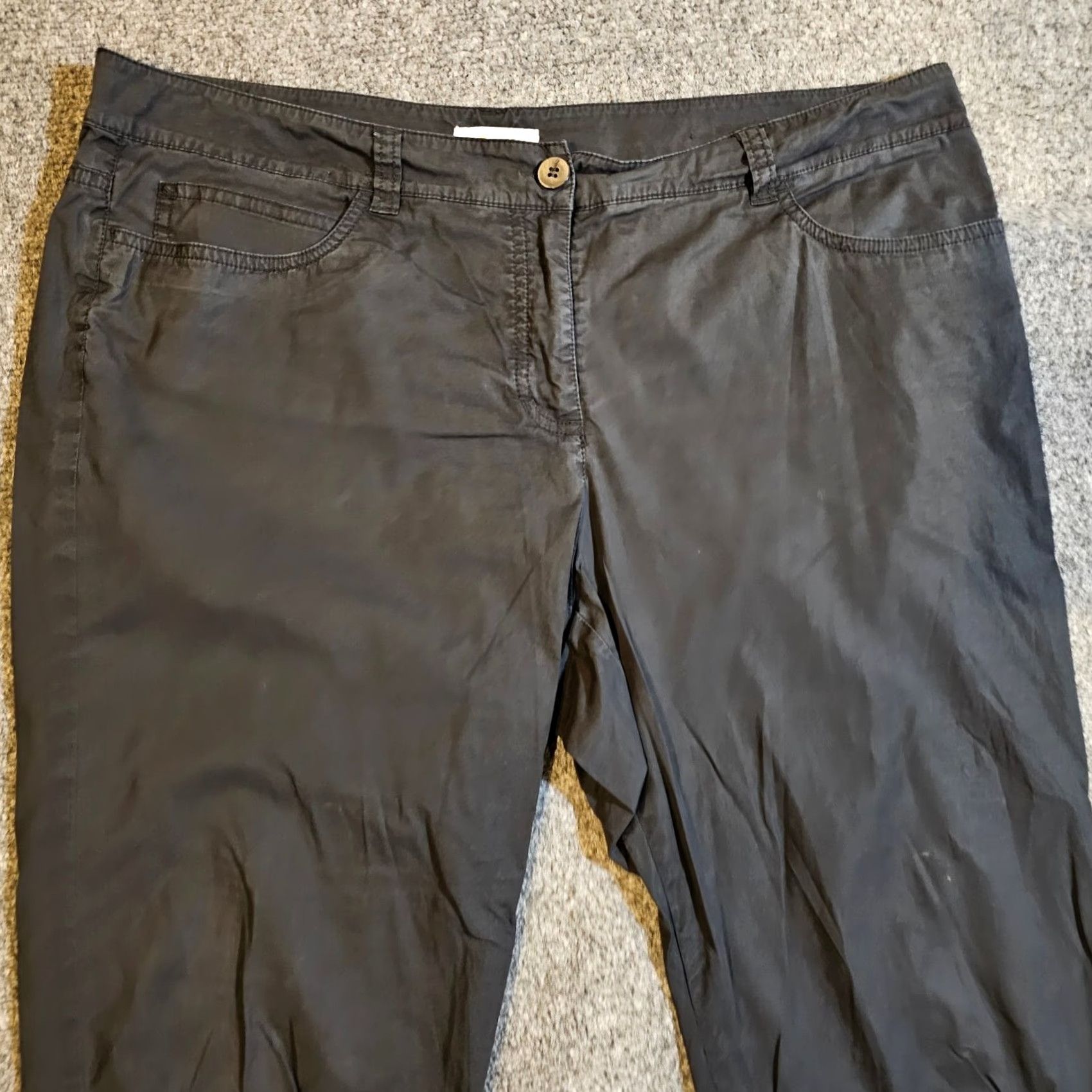Eileen Fisher Eileen Fisher Pants Womens L Black Capri Zippered Stretch Casual Capris Size 36" / US 14 / IT 50 - 2 Thumbnail