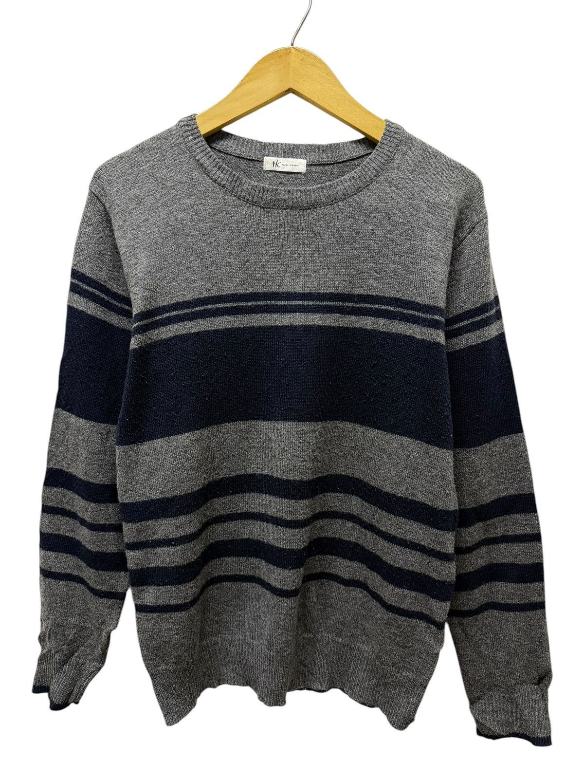 Takeo Kikuchi Vintage Tk. Takeo Kikuchi Crewneck Striped Knitwear Sweater Size US M / EU 48-50 / 2 - 1 Thumbnail