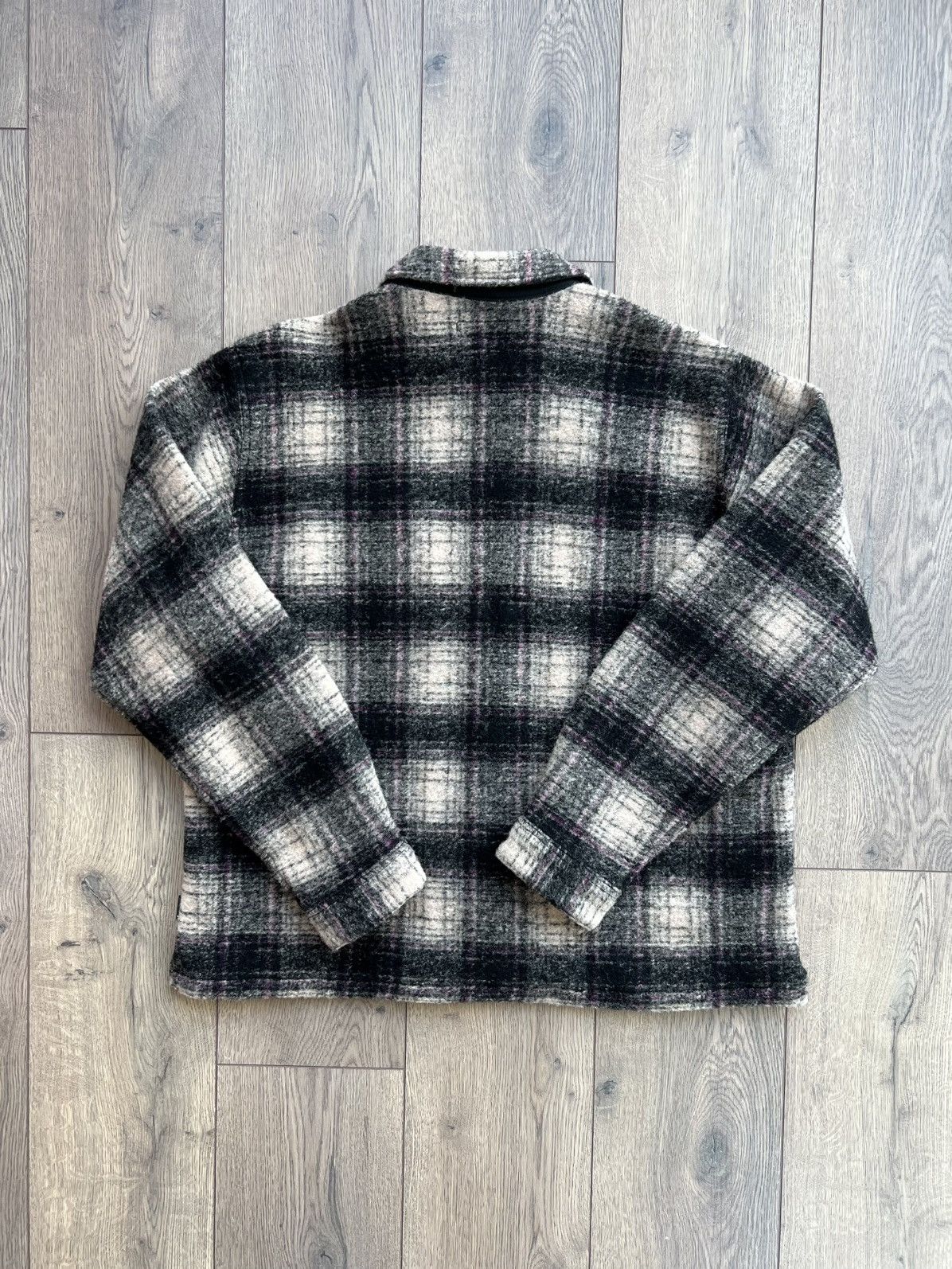 Stussy Stussy Wool Plaid Zip Shirt Jacket Lilac Size US L / EU 52-54 / 3 - 2 Thumbnail
