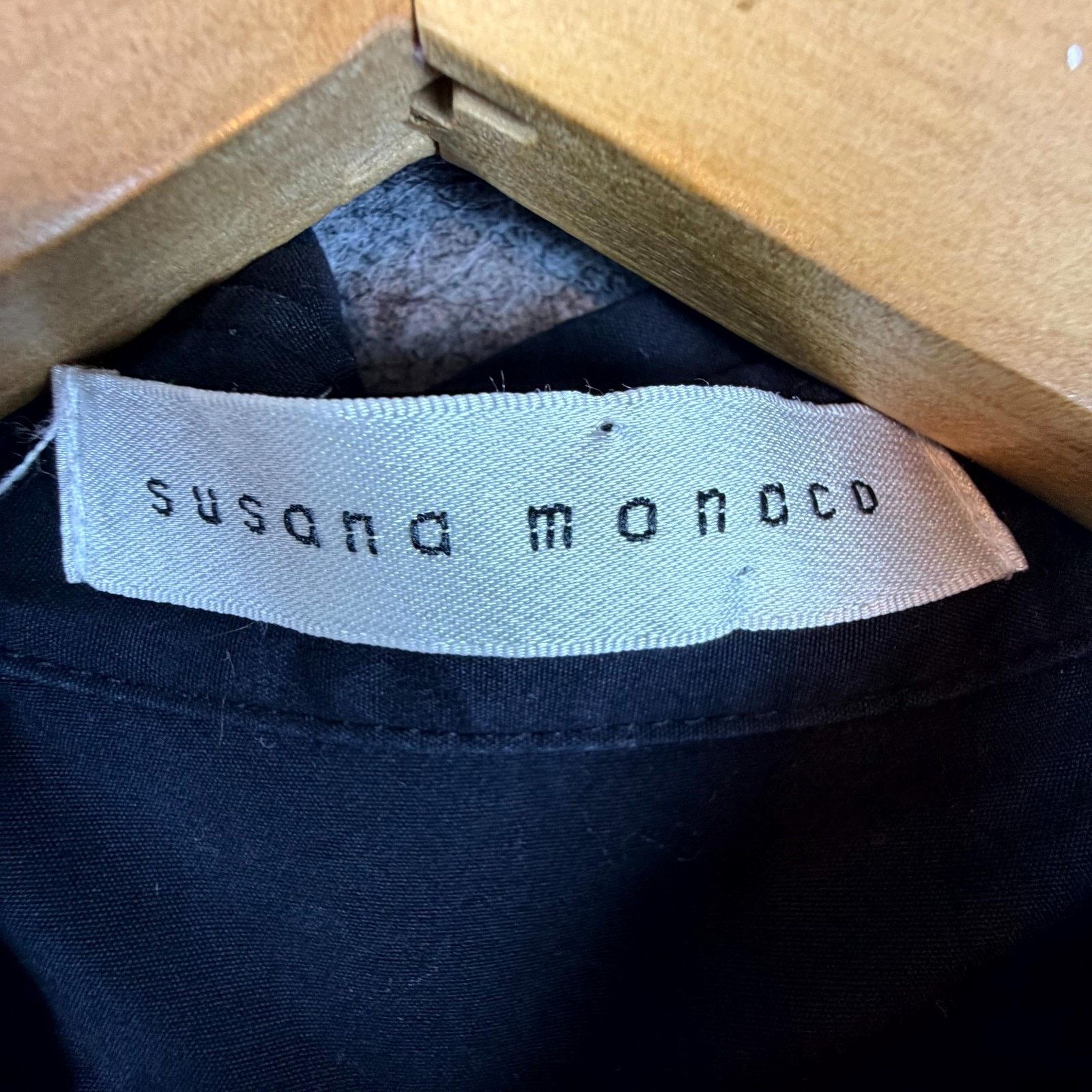 Susana Monaco Susana Monaco Tie Front Romper Womens 4 Black Cotton Size 27" / US 4 / IT 40 - 5 Thumbnail