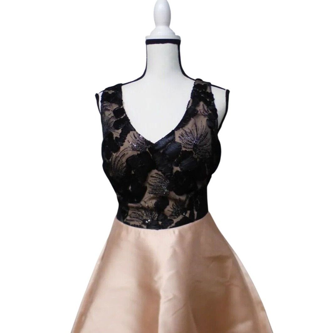 Other BCX Juniors' Embellished Contrast Fit & Flare Dress, size 1 Size ONE SIZE - 4 Thumbnail