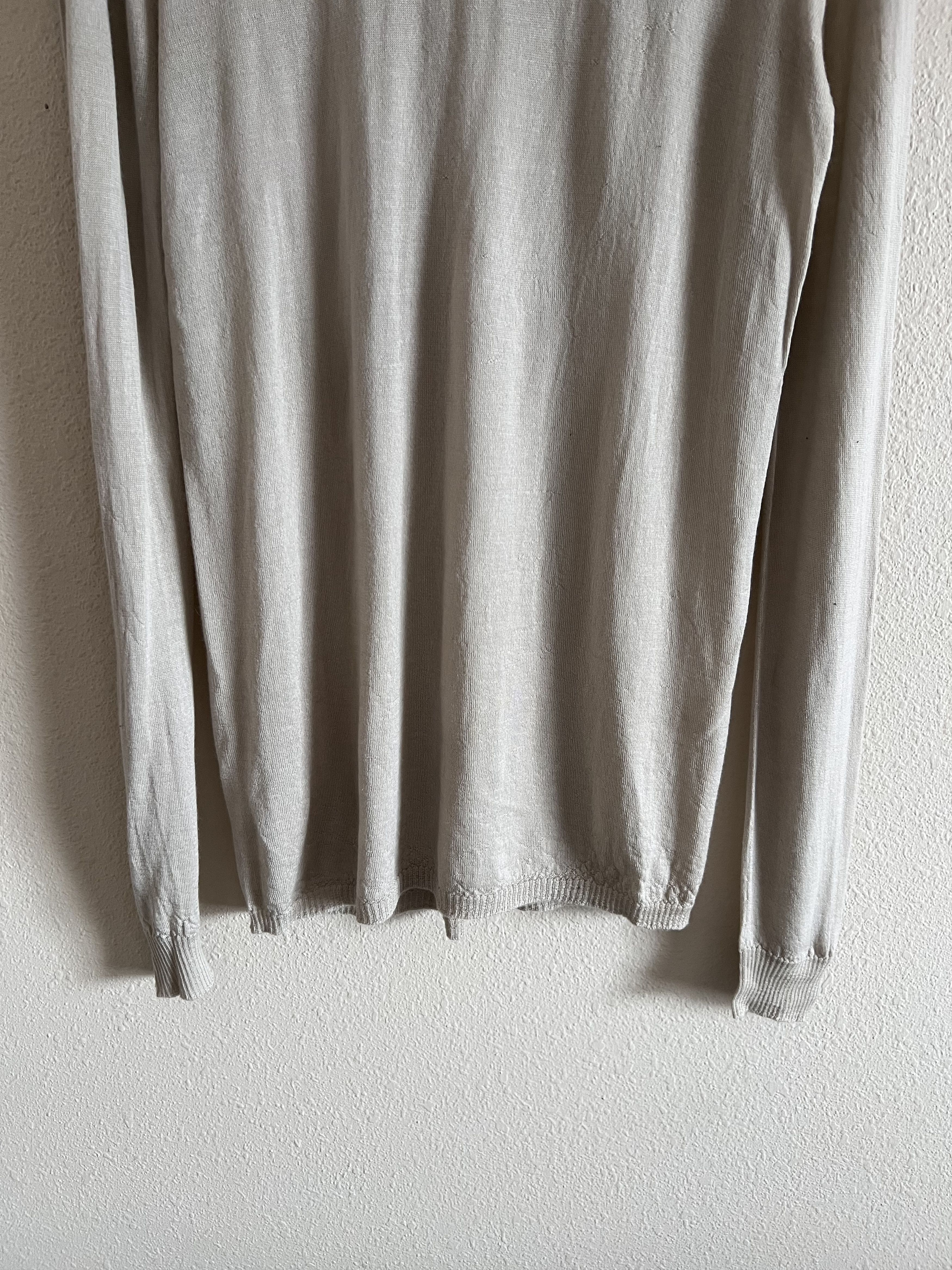 Rick Owens Rick Owens Cashmere Longsleeve Hoody in Pearl Size US M / EU 48-50 / 2 - 3 Thumbnail