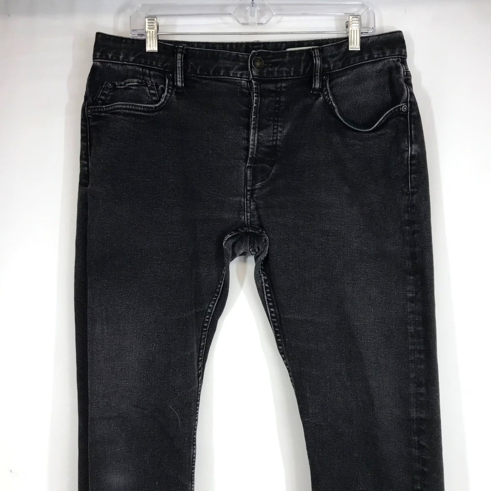 Allsaints VINTAGE? No. AllSaints Carter Slim Tapered Jeans Mens 29 Black Denim Slim Tapered 5-Pocket Grunge Rock City Hipster Size US 29 - 2 Thumbnail