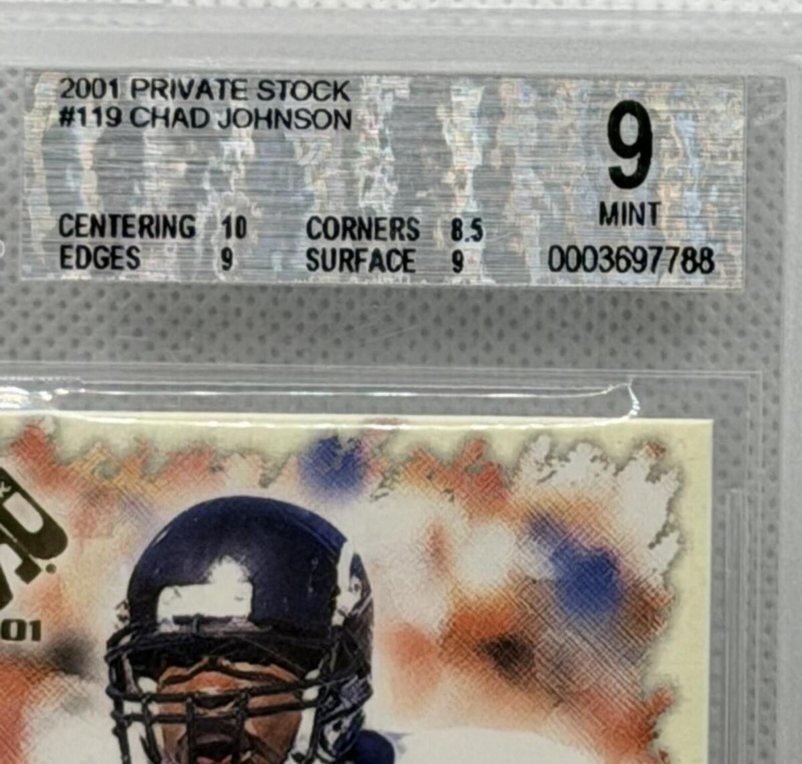 Other 2001 Private Stock #119 Chad Johnson Rookie 162/200 BGS 9 Size ONE SIZE - 12 Thumbnail