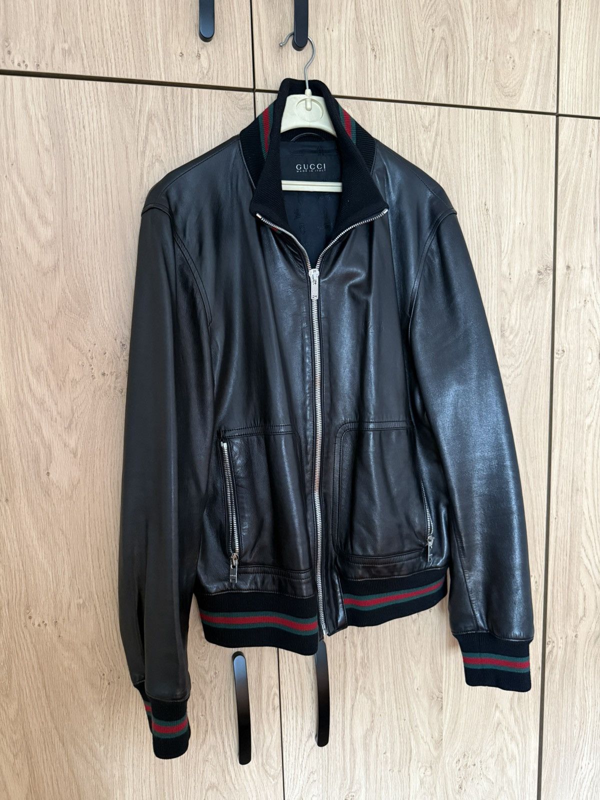 Gucci Gucci leather bomber jacket Size US L / EU 52-54 / 3 - 1 Thumbnail