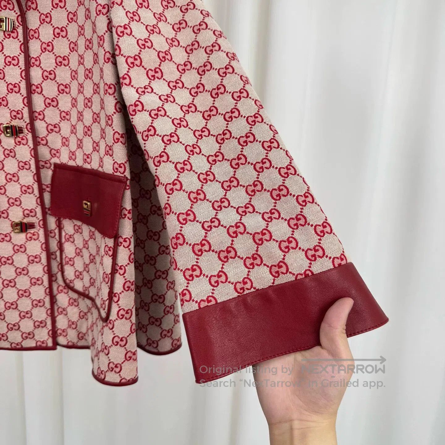 Gucci gucci red patterned denim jacket. Size S / US 4 / IT 40 - 4 Thumbnail