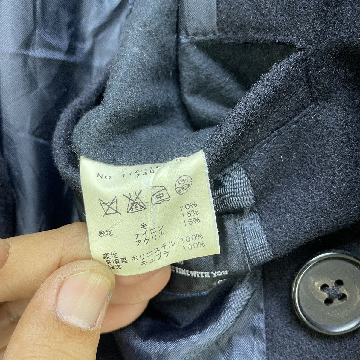 Japanese Brand 🔥Japanese Brand Ship Jet Blue Double Collar Size US M / EU 48-50 / 2 - 4 Thumbnail