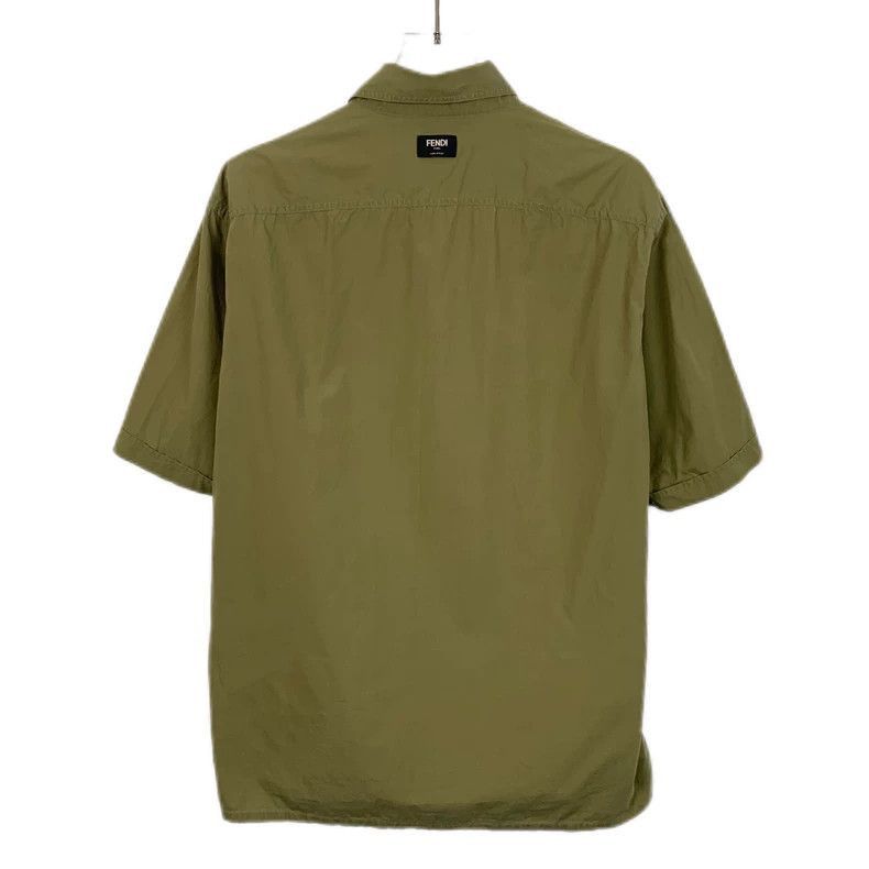 Fendi Fendi Short Sleeve Cotton Shirt in Green Size US S / EU 44-46 / 1 - 2 Thumbnail
