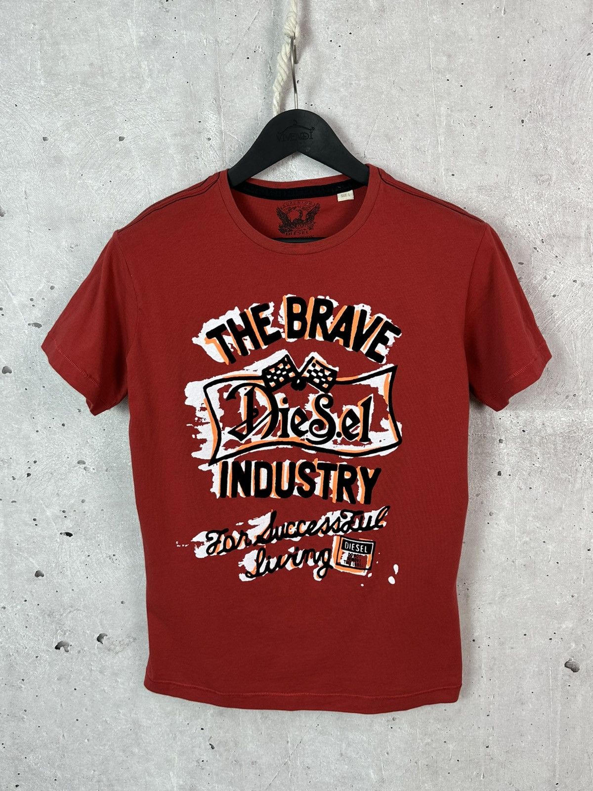 Diesel Y2K Vintage Diesel Printed Red T-shirt Size US M / EU 48-50 / 2 - 1 Thumbnail