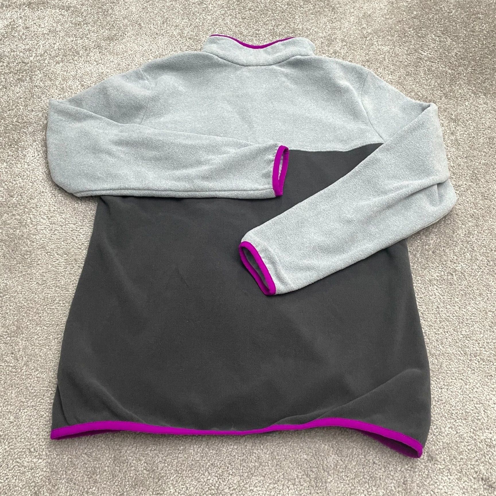 Vintage Columbia Fire Side Jacket Womens L Gray Purple 1/4 Snap Fleece Outdoor Casual Travel Autumn Winter Size L / US 10 / IT 46 - 2 Thumbnail