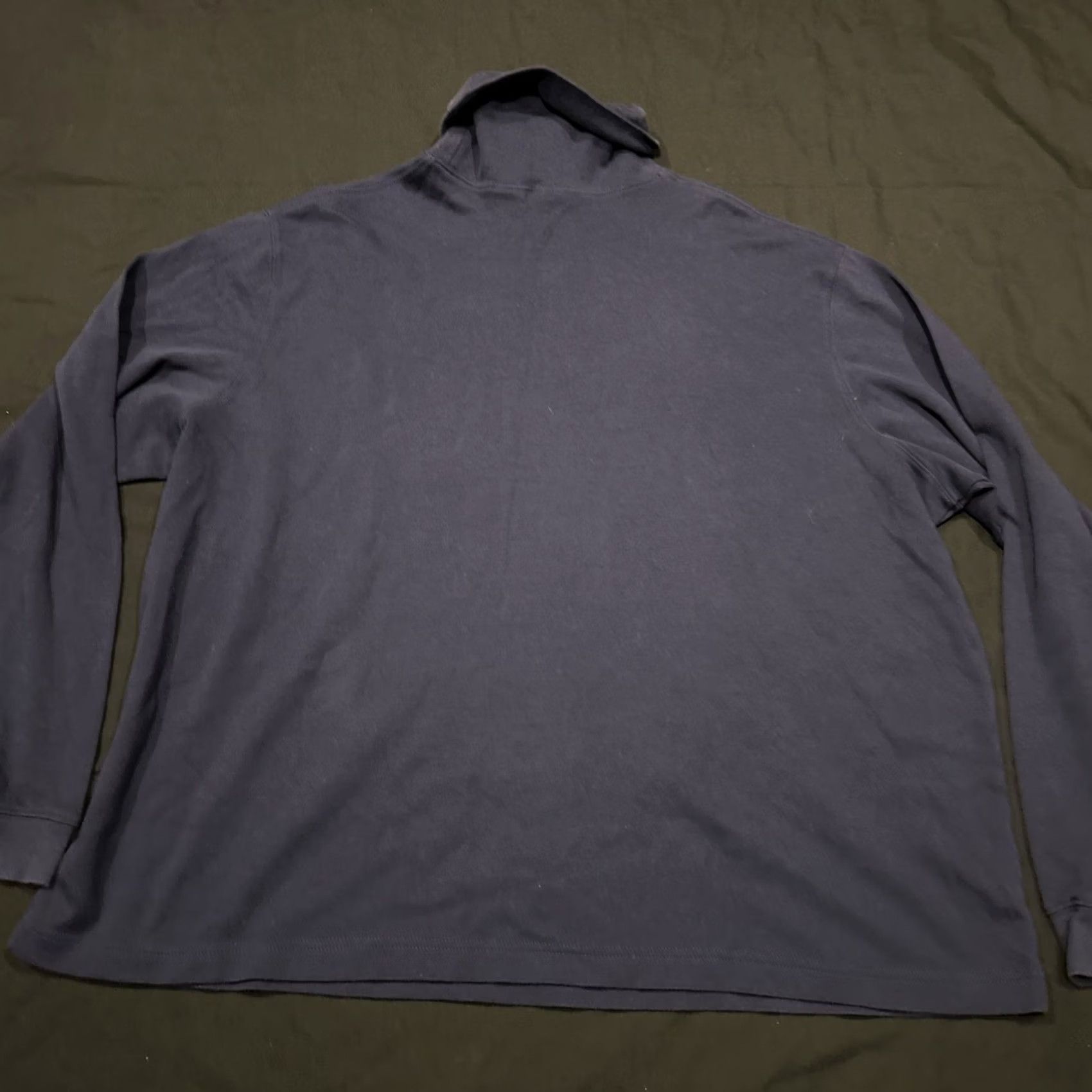 Vintage Classic Elements Blue Long Sleeve Turtleneck Blouse 100% Cotton Size 24/26 Women Size 4XL / US 24-26 - 4 Thumbnail