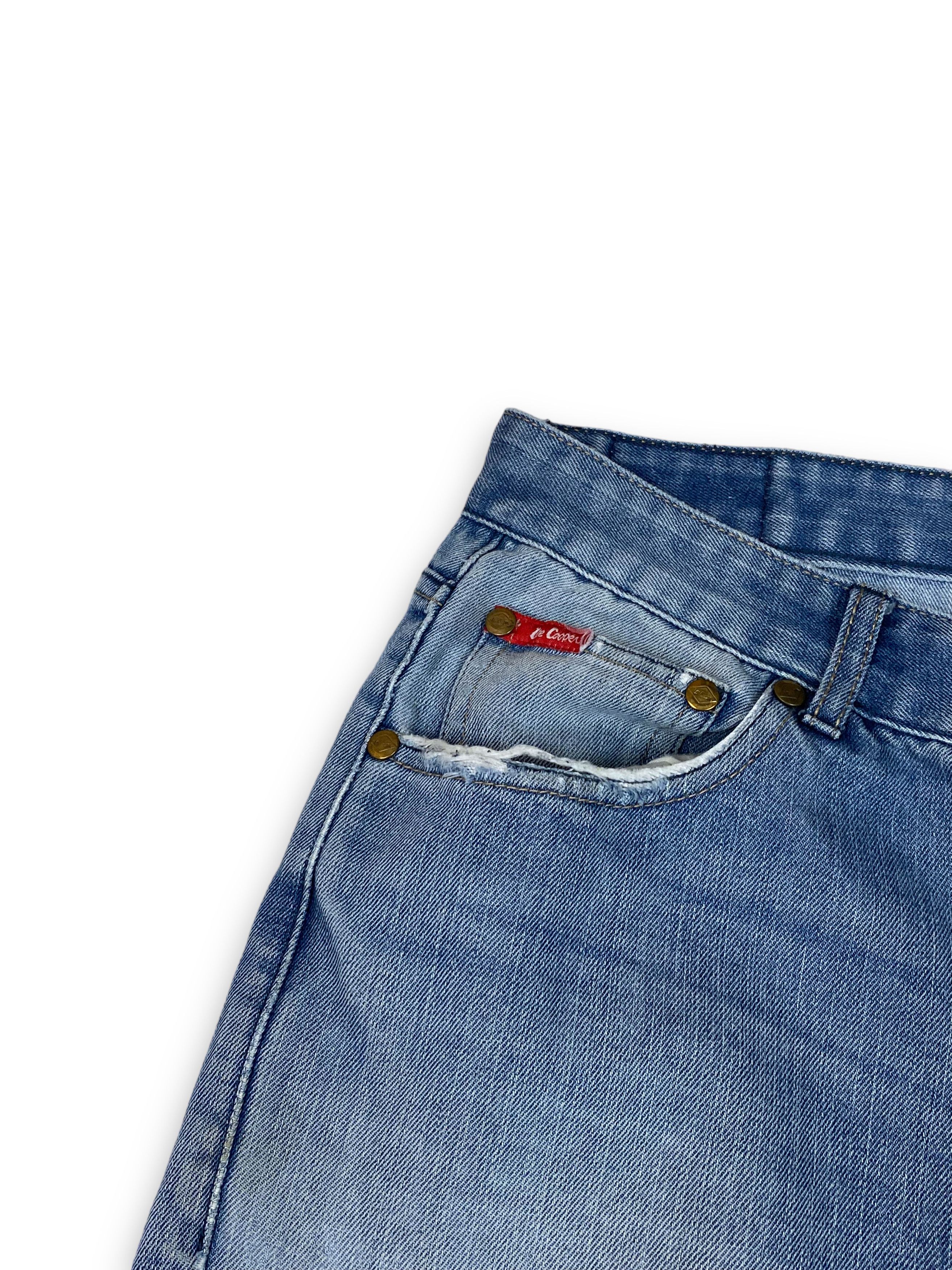Jean Vintage LEE COOPER Distressed Light Washed Blue Jeans M686 Size US 35 - 8 Thumbnail