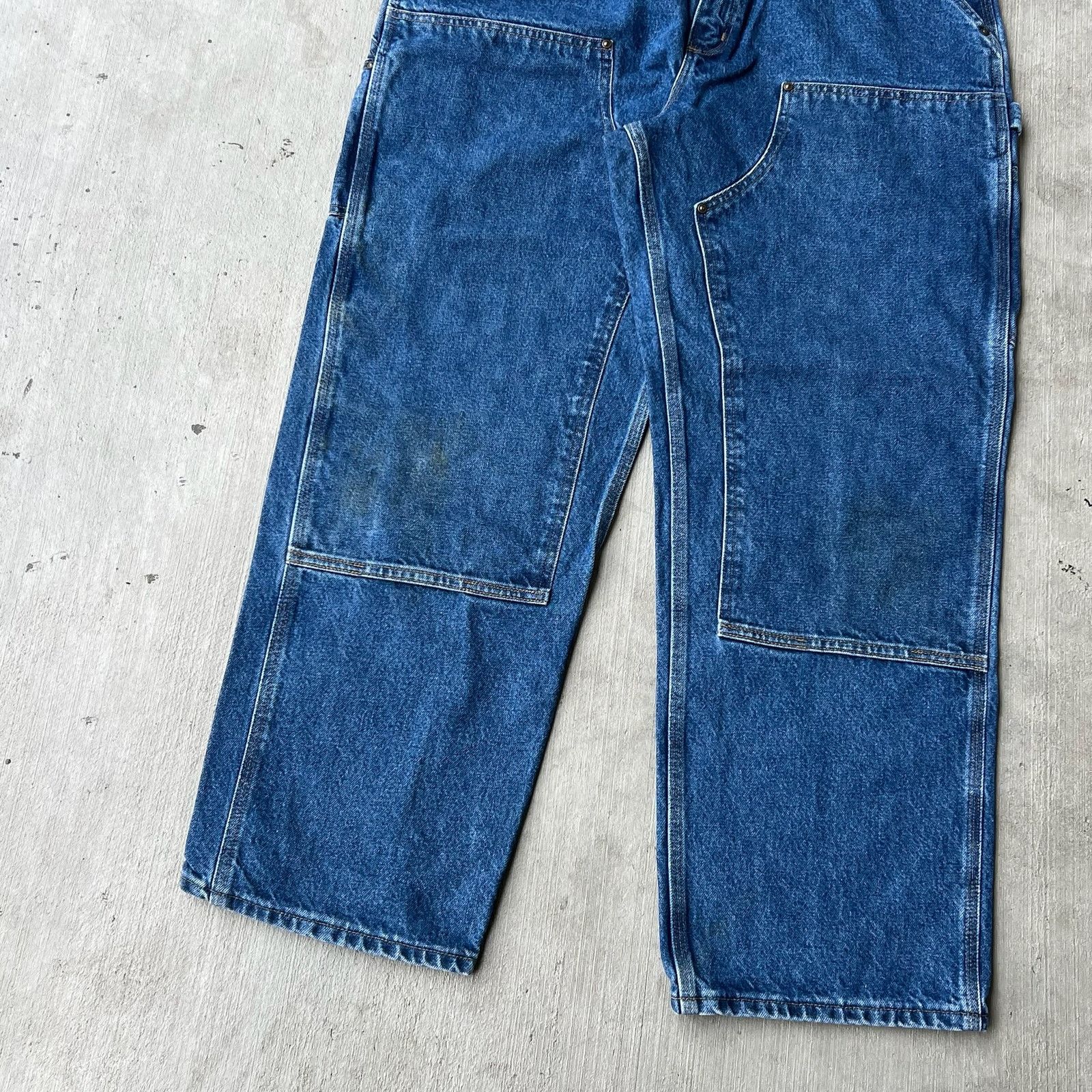 Carhartt × Vintage Carhartt denim blue jean double knee work carpenter pants Size US 35 - 4 Thumbnail