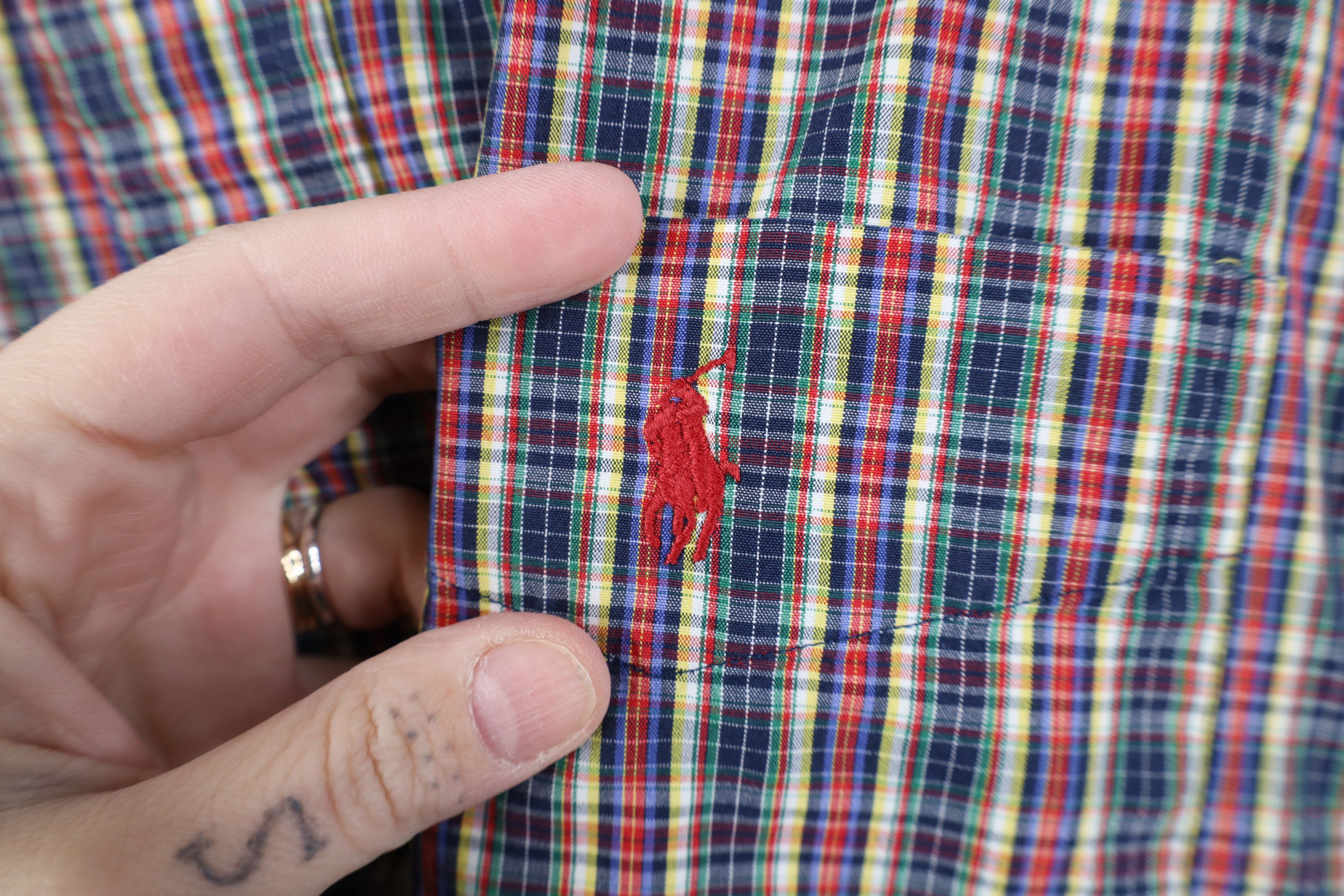 Polo Ralph Lauren Vintage 90s Ralph Lauren Rainbow Plaid Button Down Shirt Size US L / EU 52-54 / 3 - 4 Thumbnail
